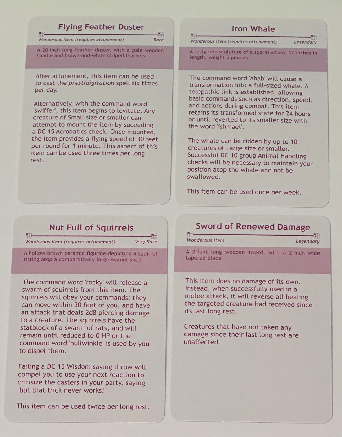 Lawful Goodwill Magic Items