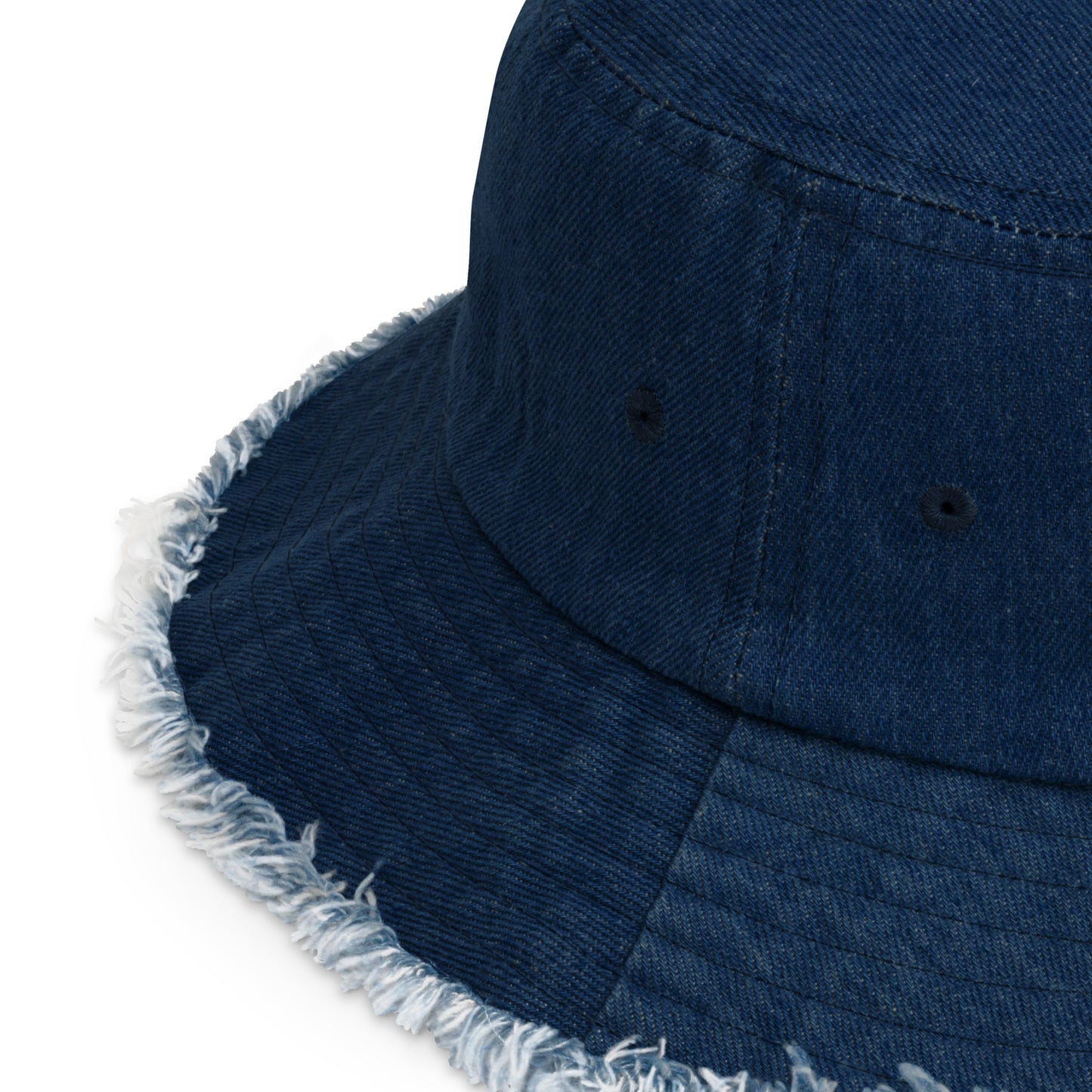 Arcane Affinity Distressed denim bucket hat