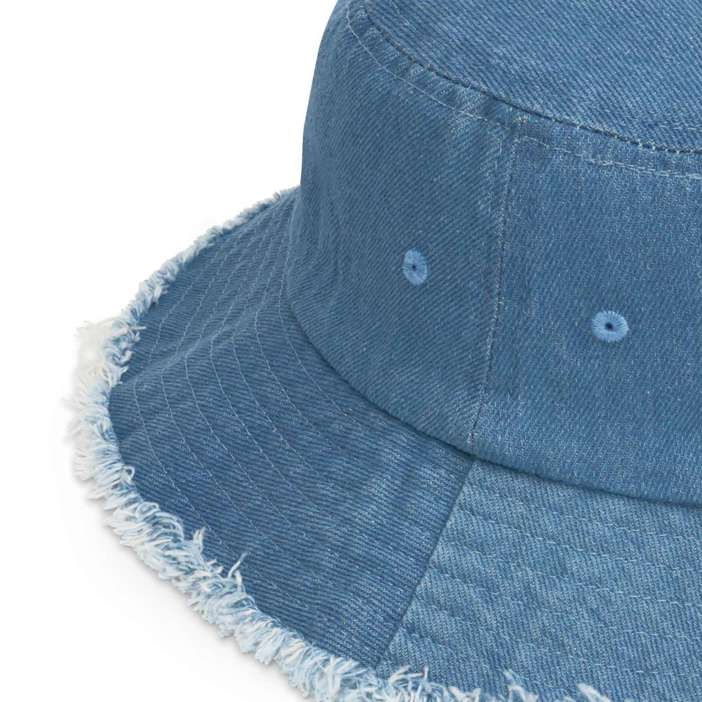 Arcade Affinity Text Distressed denim bucket hat