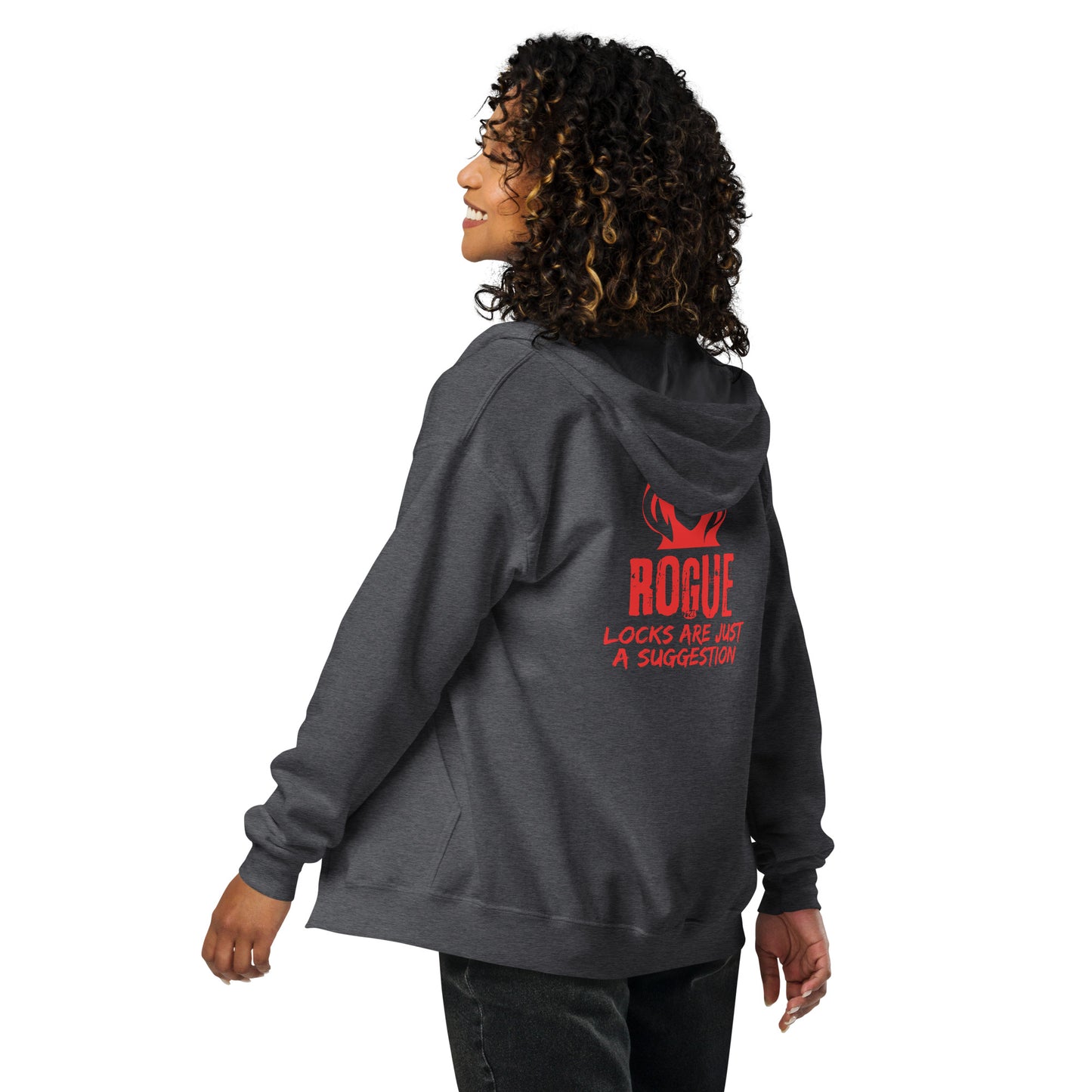Locks are just a suggestion - Rogue D&D Unisex heavy blend zip hoodie