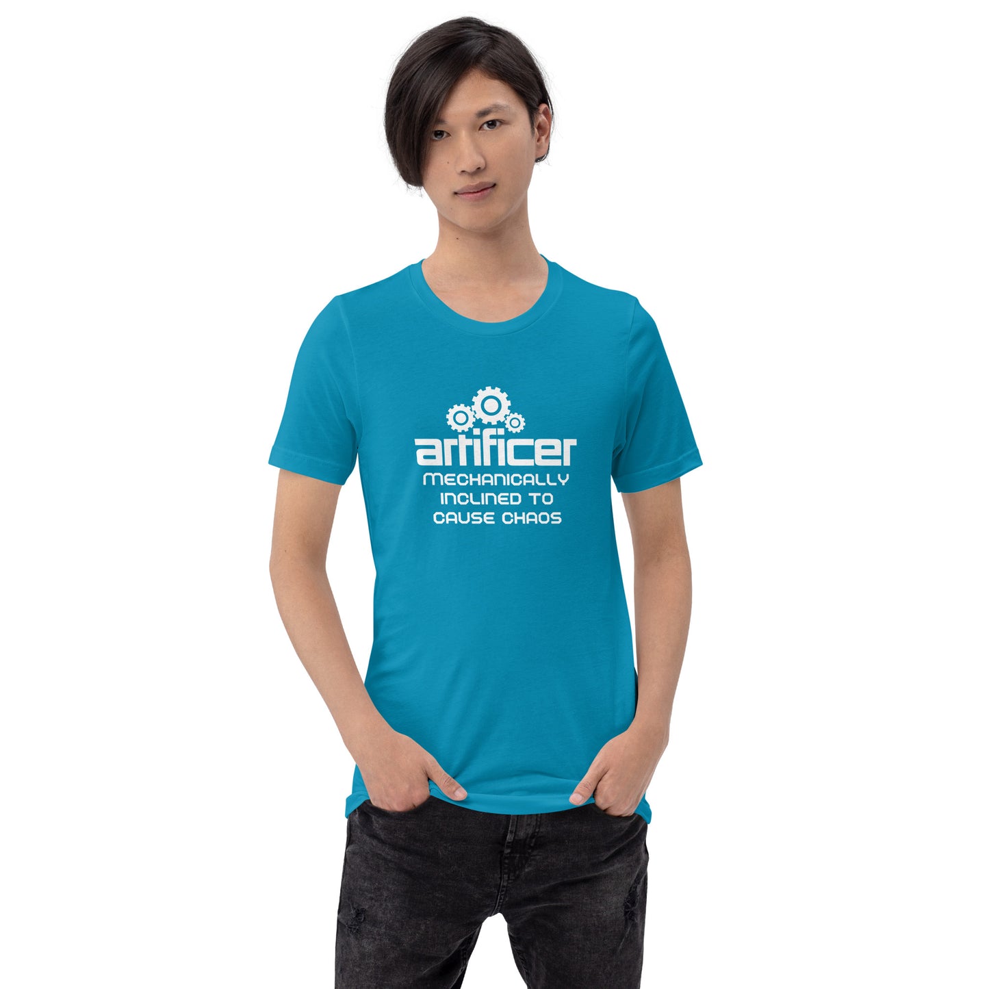 Mechanically inclined to cause chaos - Artificer D&D Unisex t-shirt