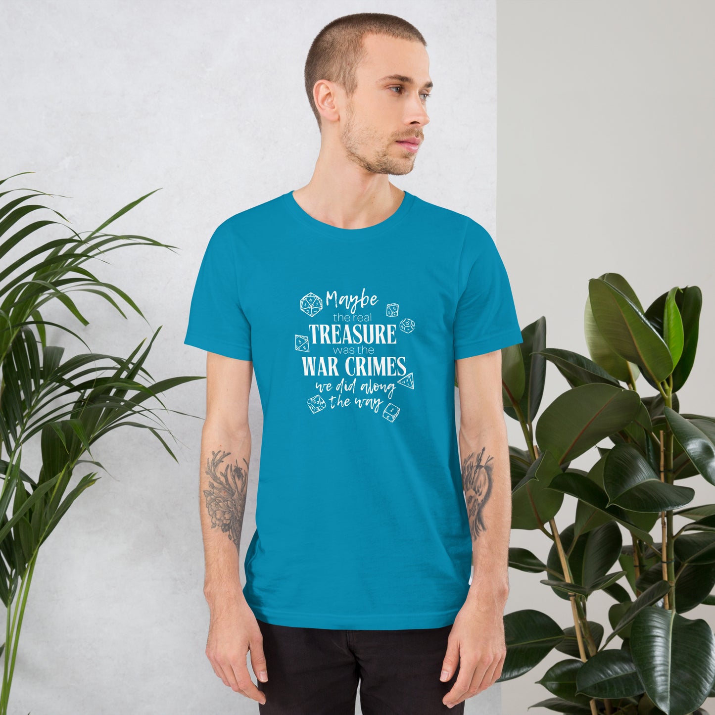 Maybe the real treasure - War Crimes D&D Unisex t-shirt