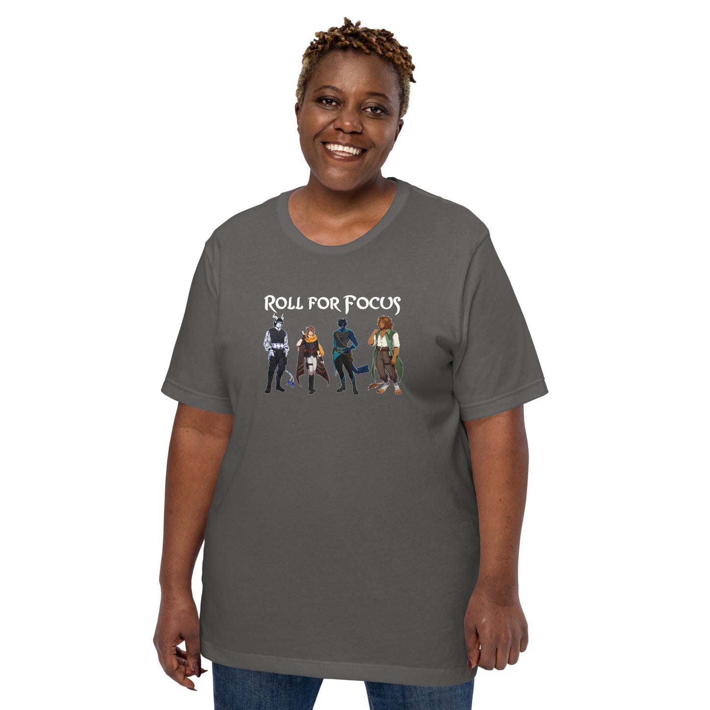 Roll for Focus Characters - Unisex t-shirt