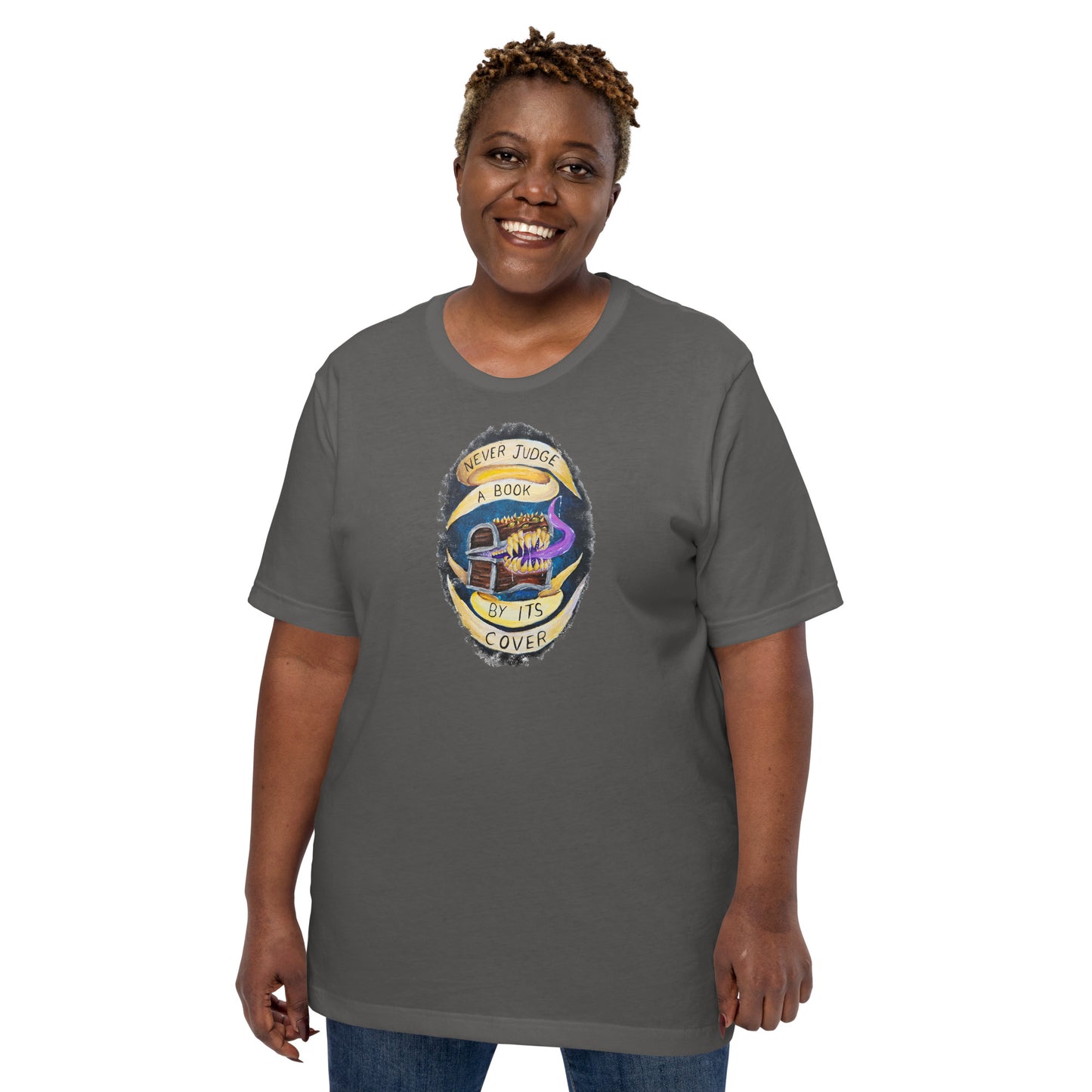 Never judge a book by its cover - Sunfyre Unisex t-shirt