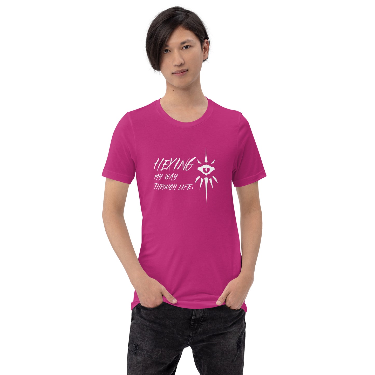 Hexing my way through life - Warlock D&D Unisex t-shirt
