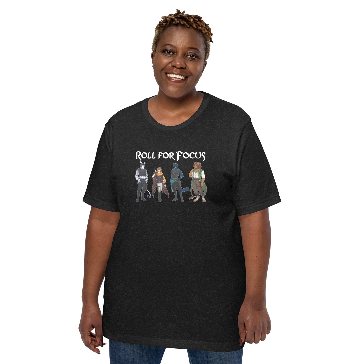 Roll for Focus Characters - Unisex t-shirt