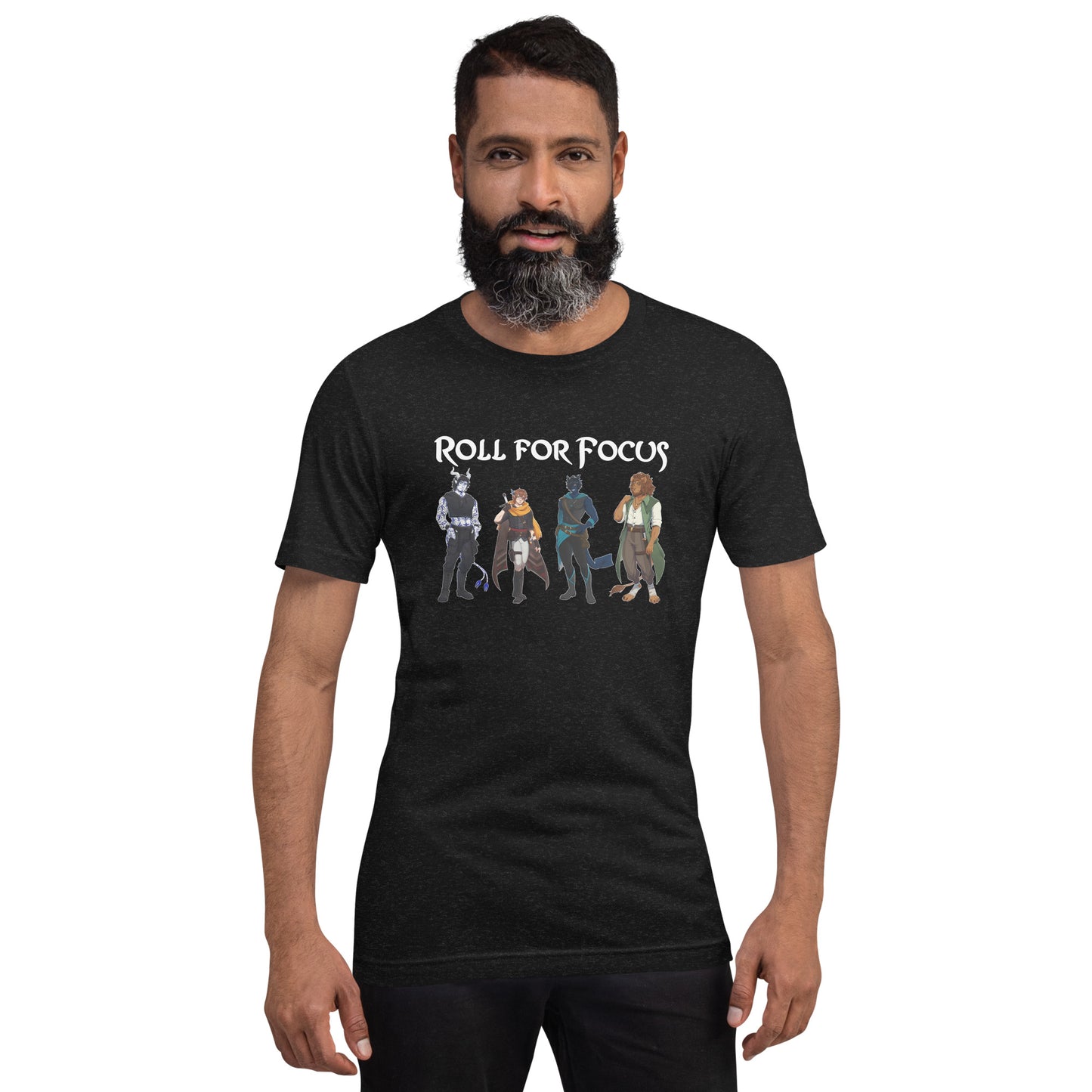 Roll for Focus Characters - Unisex t-shirt