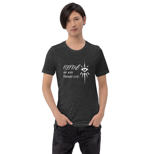 Hexing my way through life - Warlock D&D Unisex t-shirt