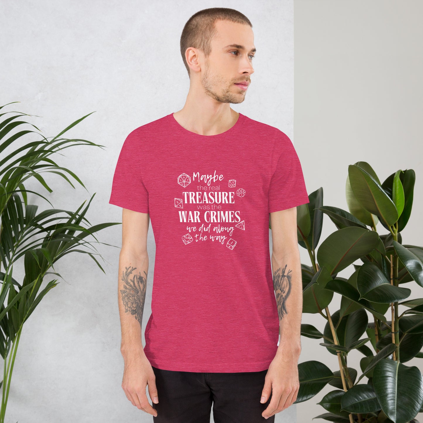 Maybe the real treasure - War Crimes D&D Unisex t-shirt