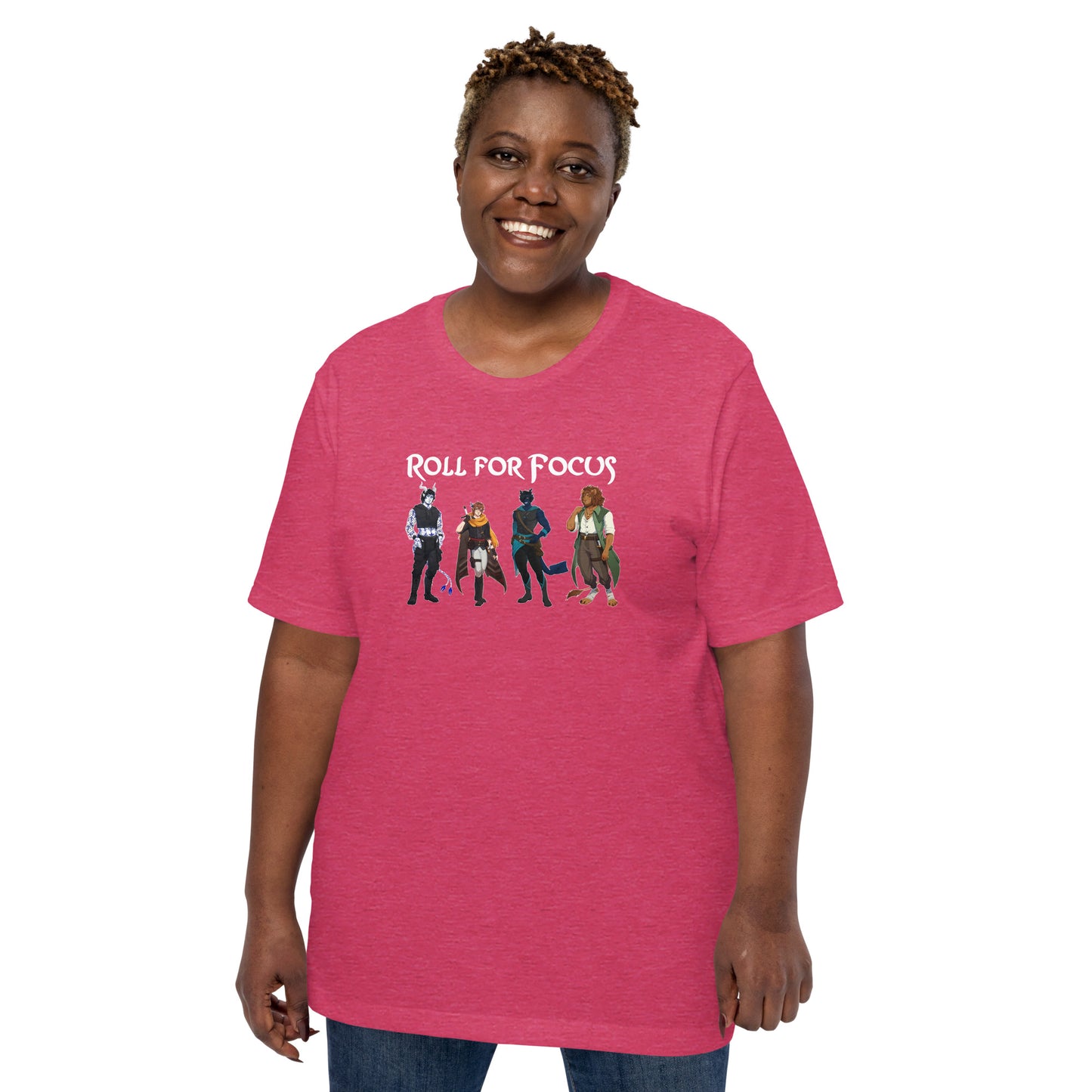 Roll for Focus Characters - Unisex t-shirt