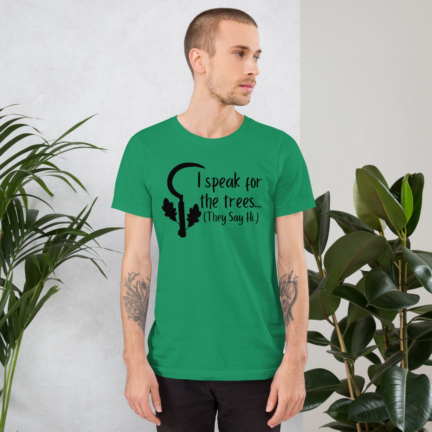I speak for the trees Druid Class shirt - Unisex t-shirt