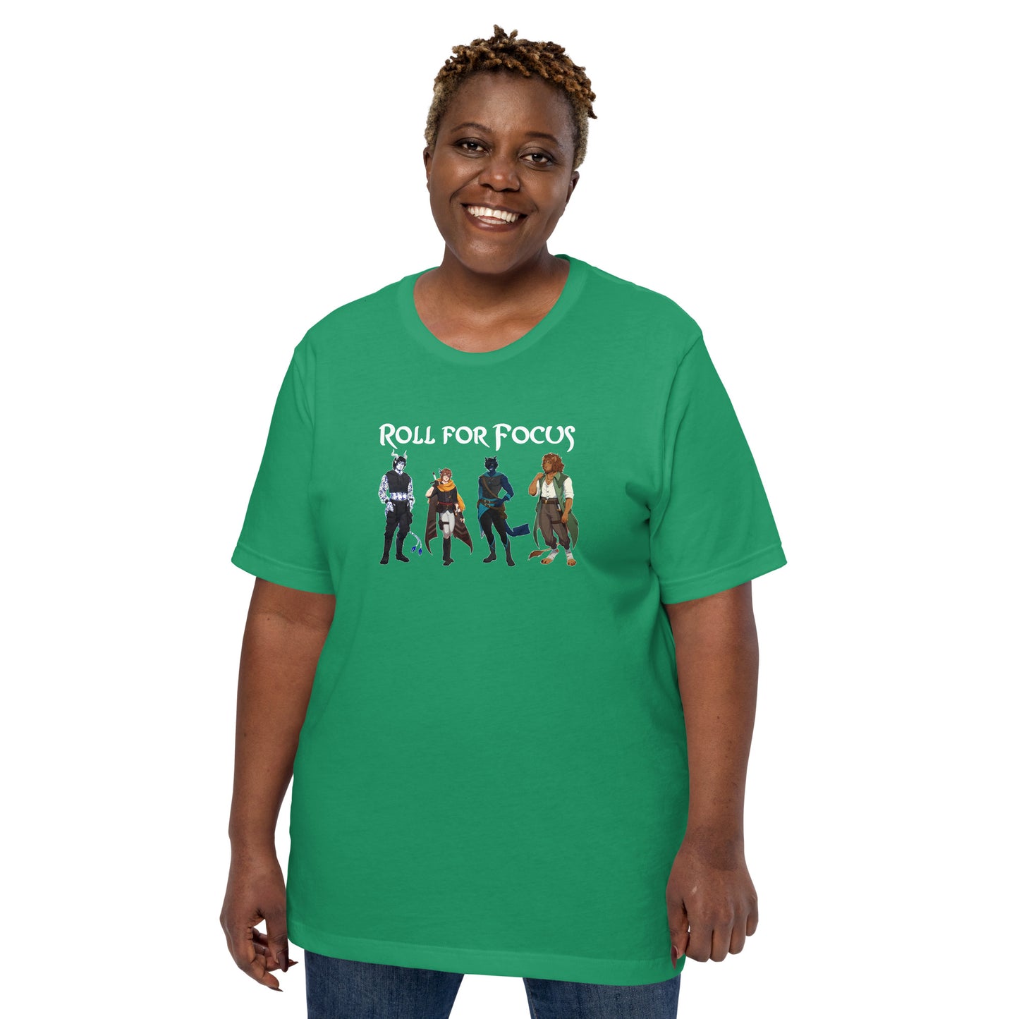 Roll for Focus Characters - Unisex t-shirt