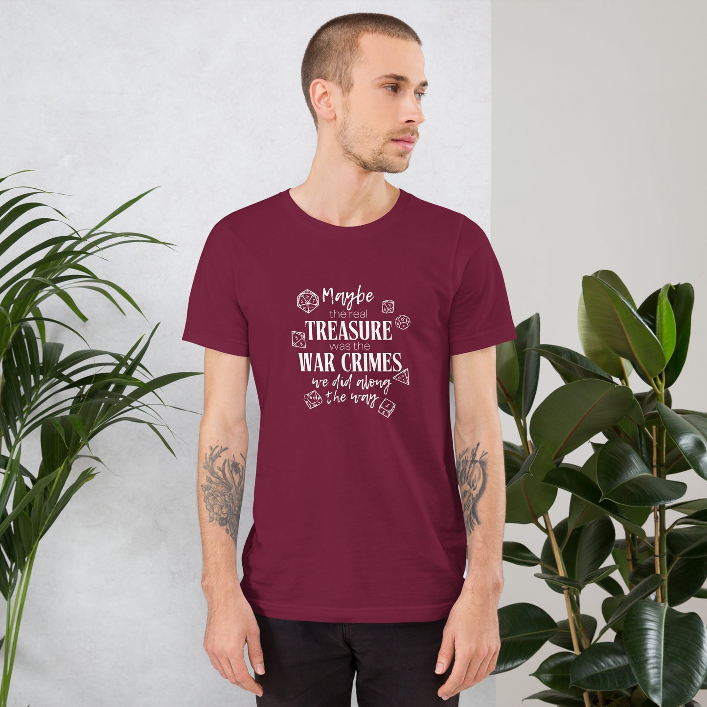 Maybe the real treasure - War Crimes D&D Unisex t-shirt