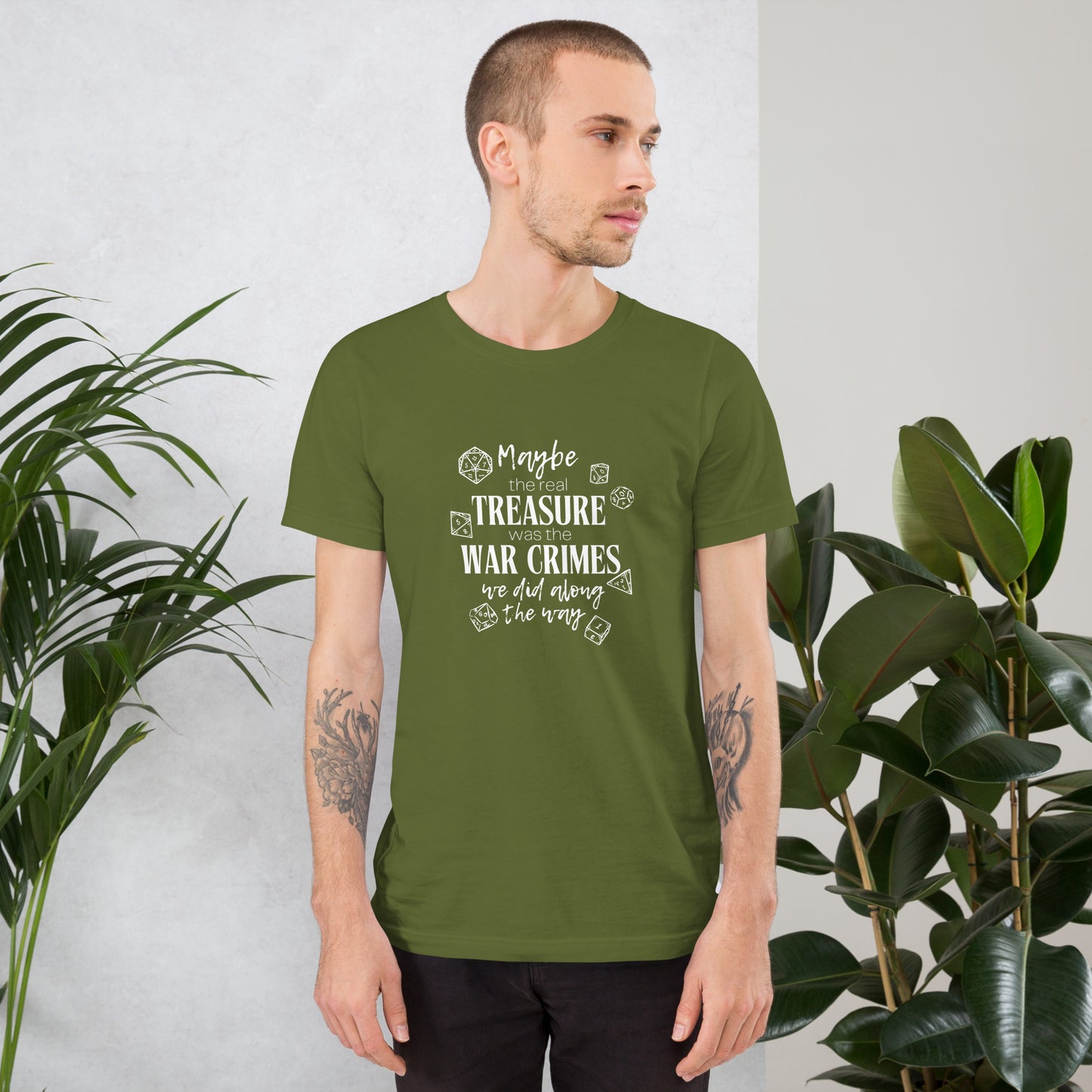 Maybe the real treasure - War Crimes D&D Unisex t-shirt