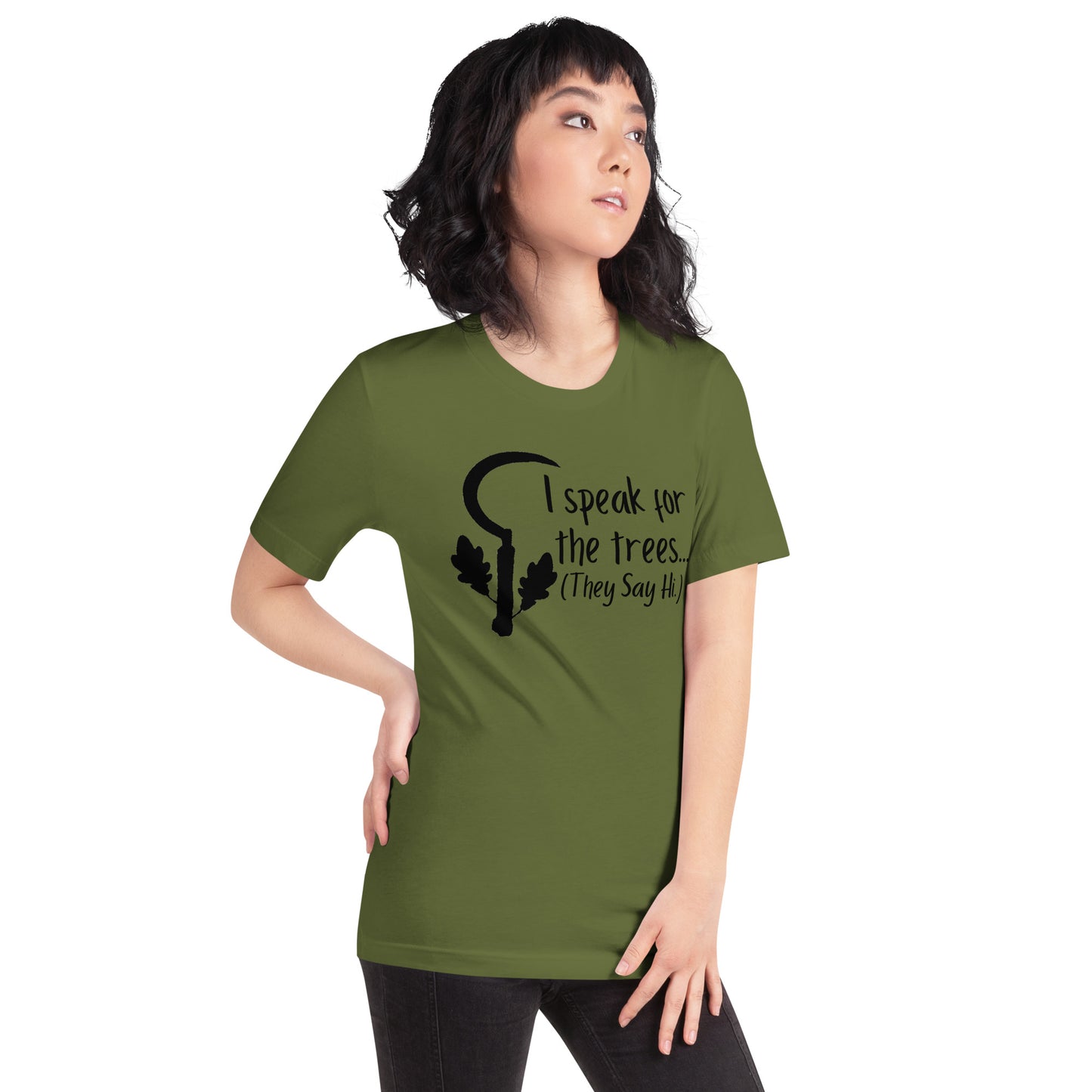 I speak for the trees Druid Class shirt - Unisex t-shirt