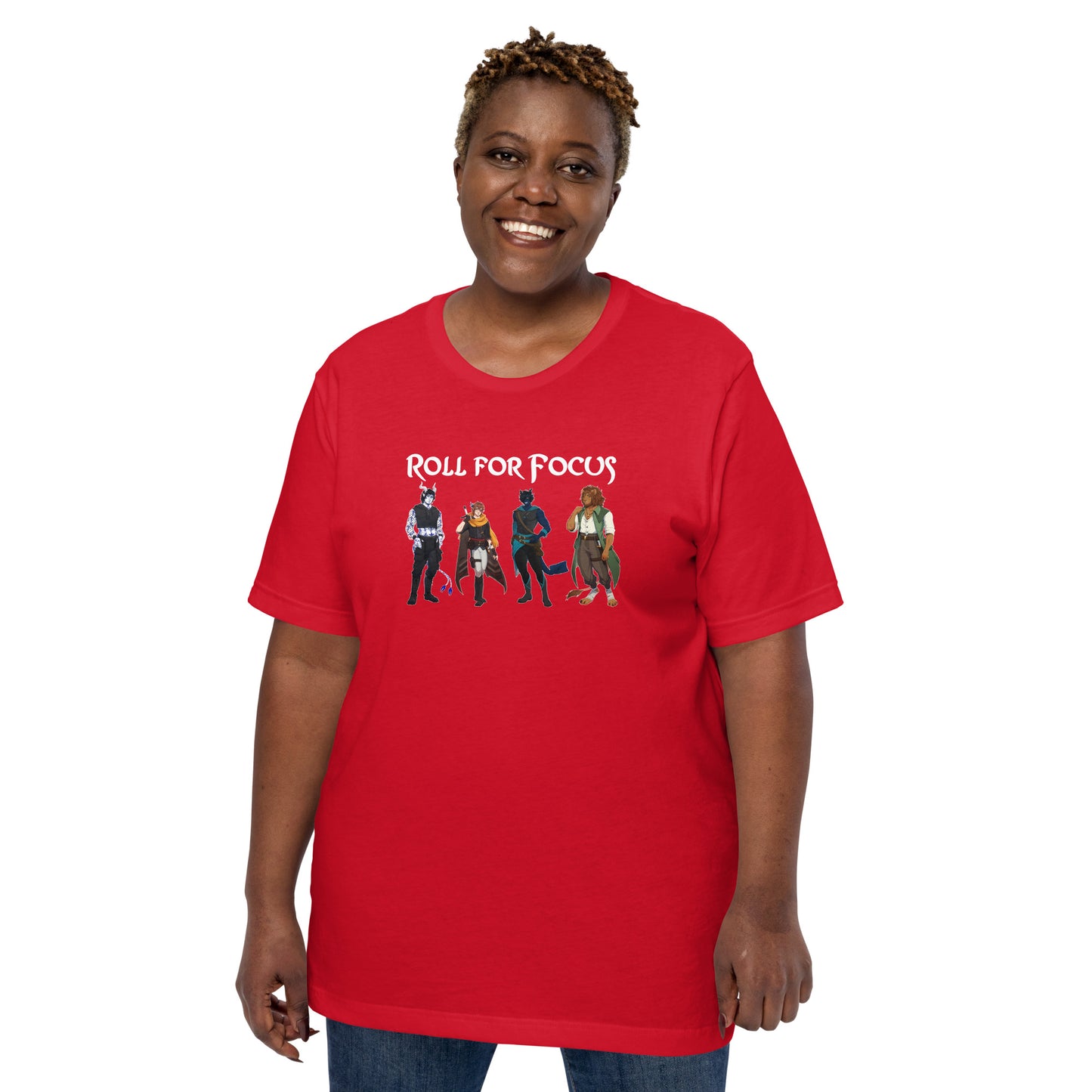 Roll for Focus Characters - Unisex t-shirt