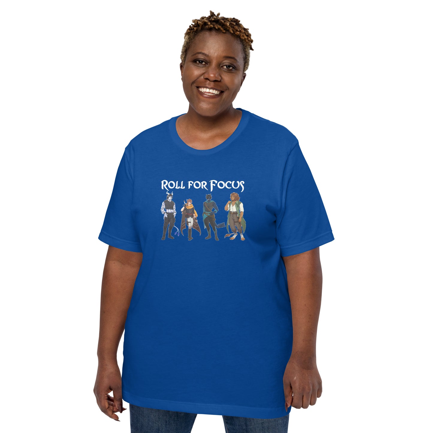 Roll for Focus Characters - Unisex t-shirt