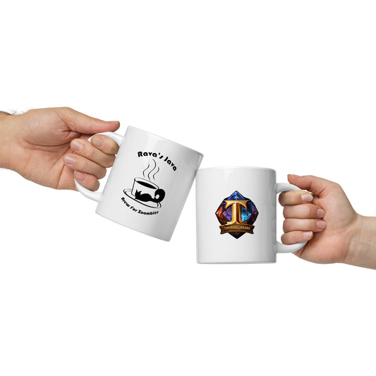 Rava's Java | Ten Rabid Bears White glossy mug