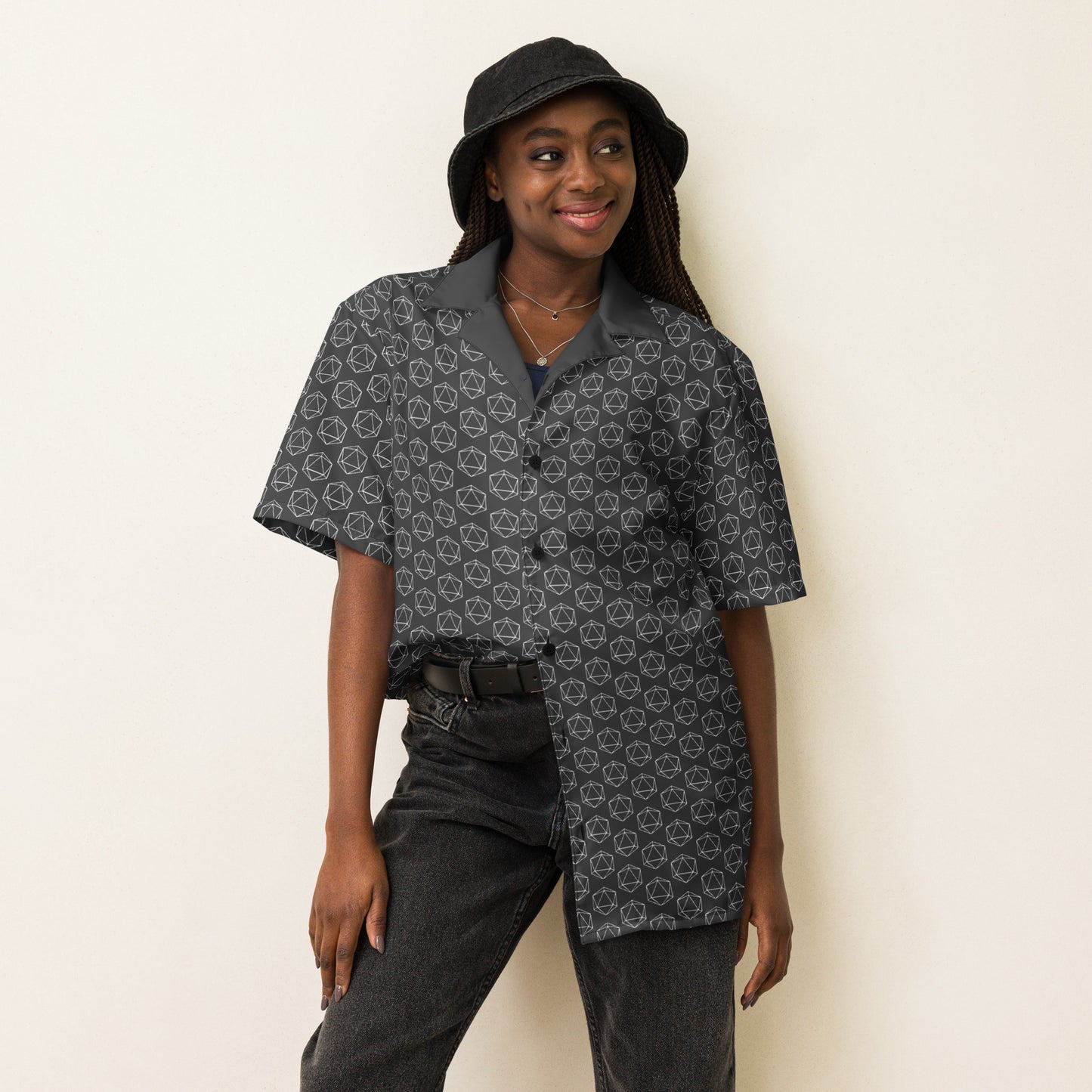 D20 Pattern Unisex button shirt