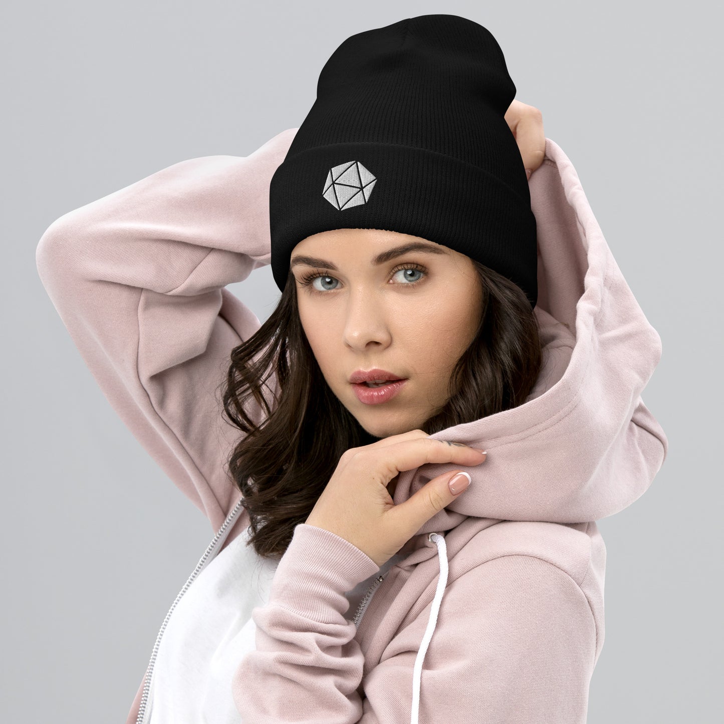 D20 Embroidered Cuffed Beanie