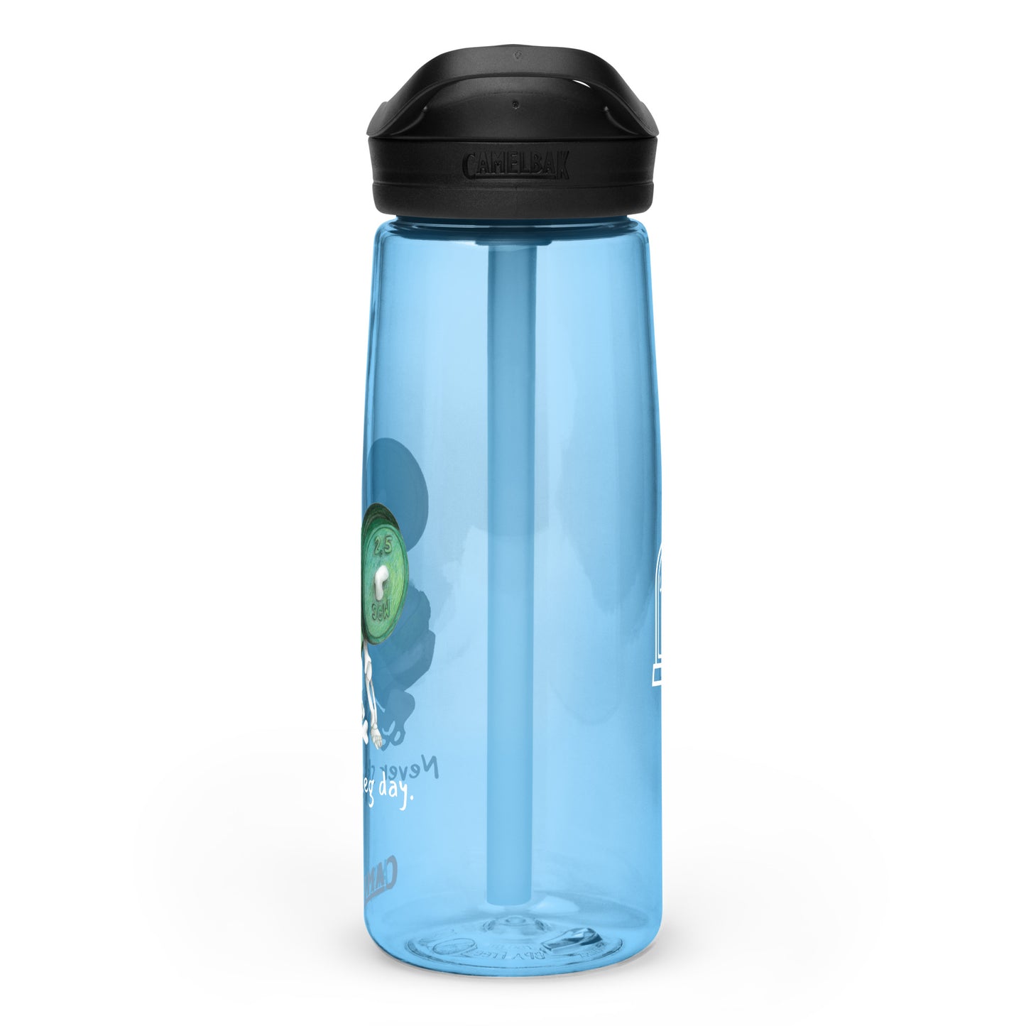 Never Skip Leg Day | Unlife is Good Sports water bottle