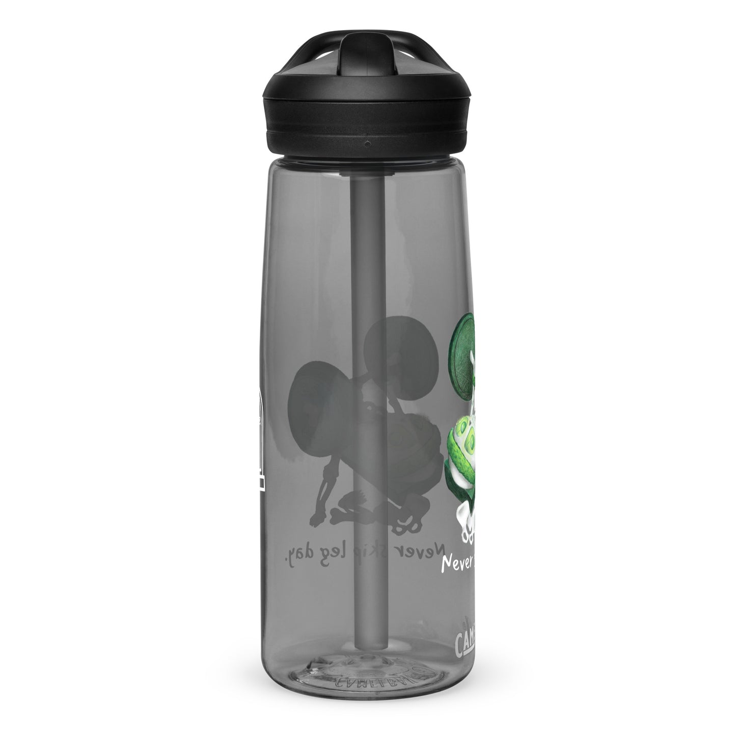 Never Skip Leg Day | Unlife is Good Sports water bottle