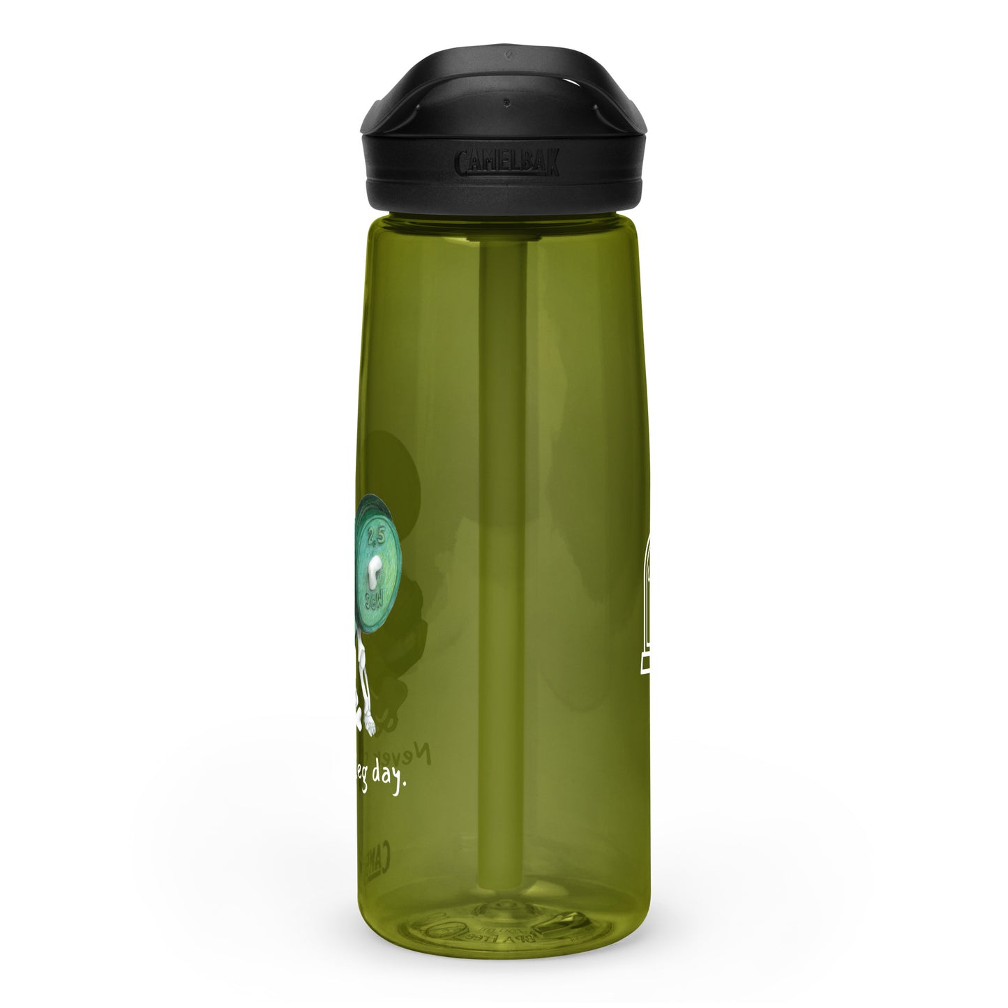 Never Skip Leg Day | Unlife is Good Sports water bottle