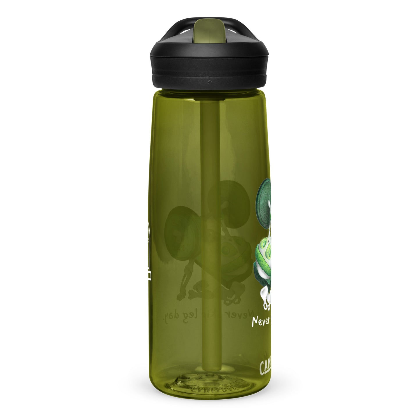 Never Skip Leg Day | Unlife is Good Sports water bottle