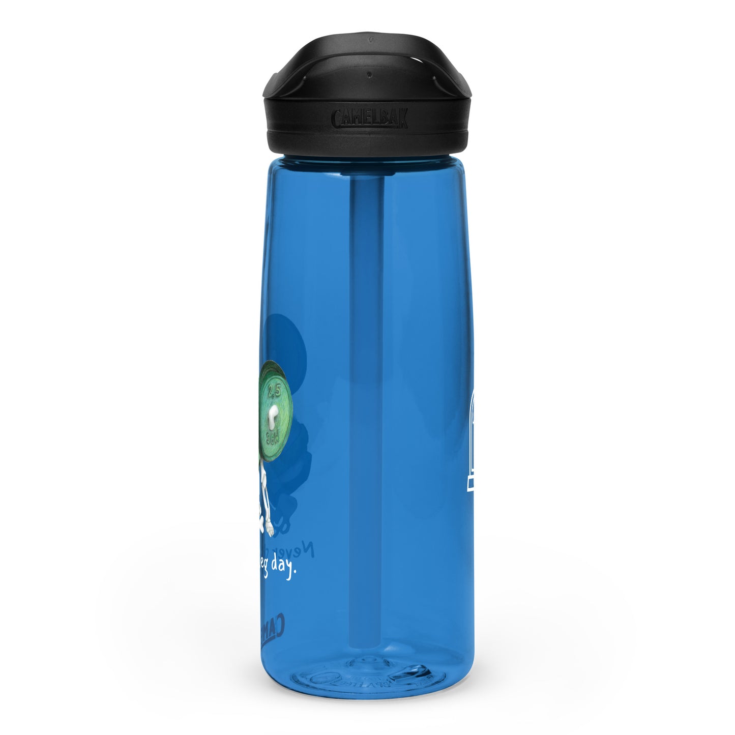 Never Skip Leg Day | Unlife is Good Sports water bottle