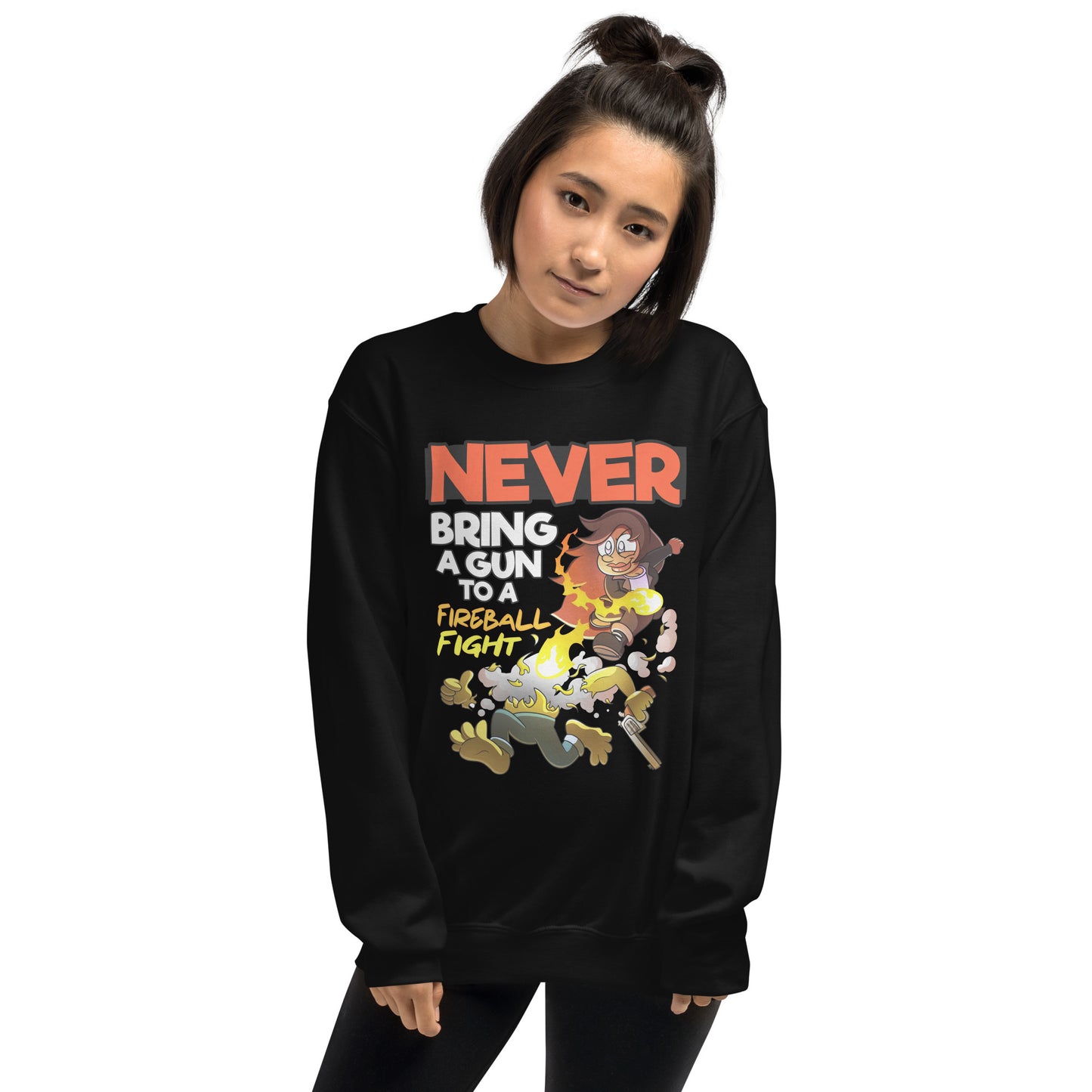 Never bring a gun to a fireball fight | The New York GM Unisex Sweatshirt