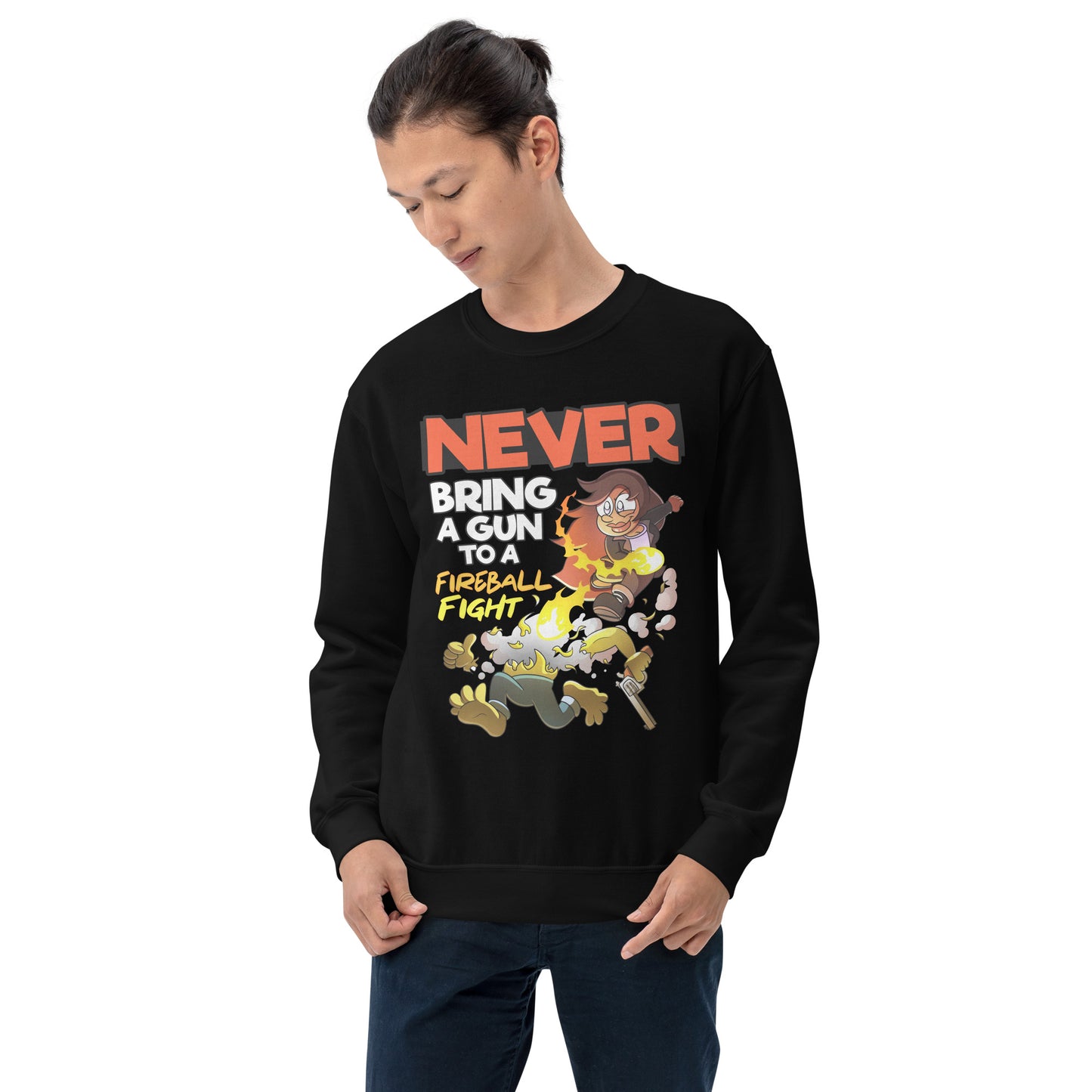 Never bring a gun to a fireball fight | The New York GM Unisex Sweatshirt