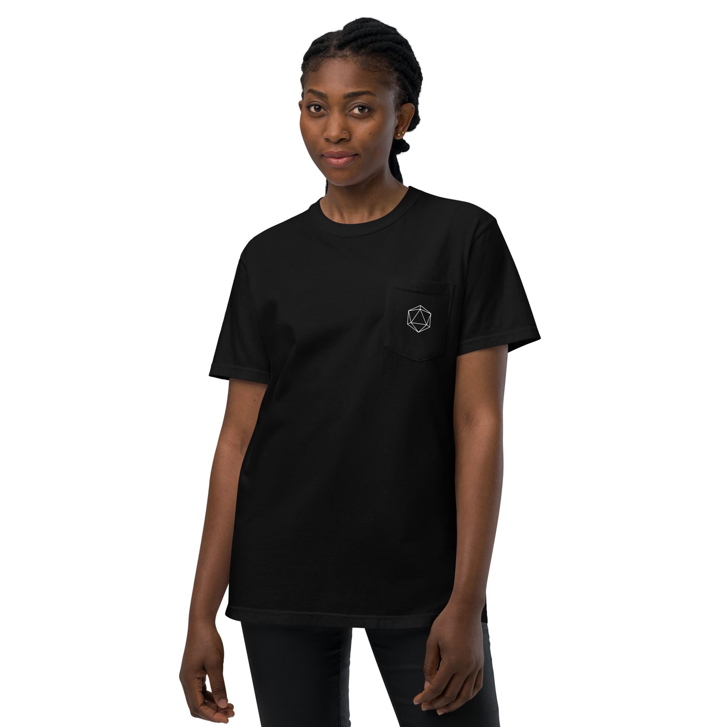 D20 Unisex garment-dyed pocket t-shirt