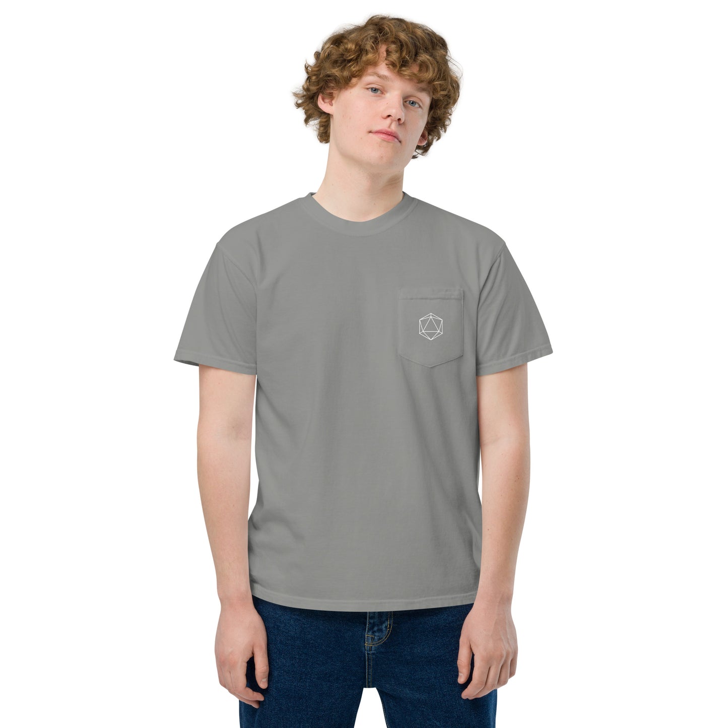 D20 Unisex garment-dyed pocket t-shirt