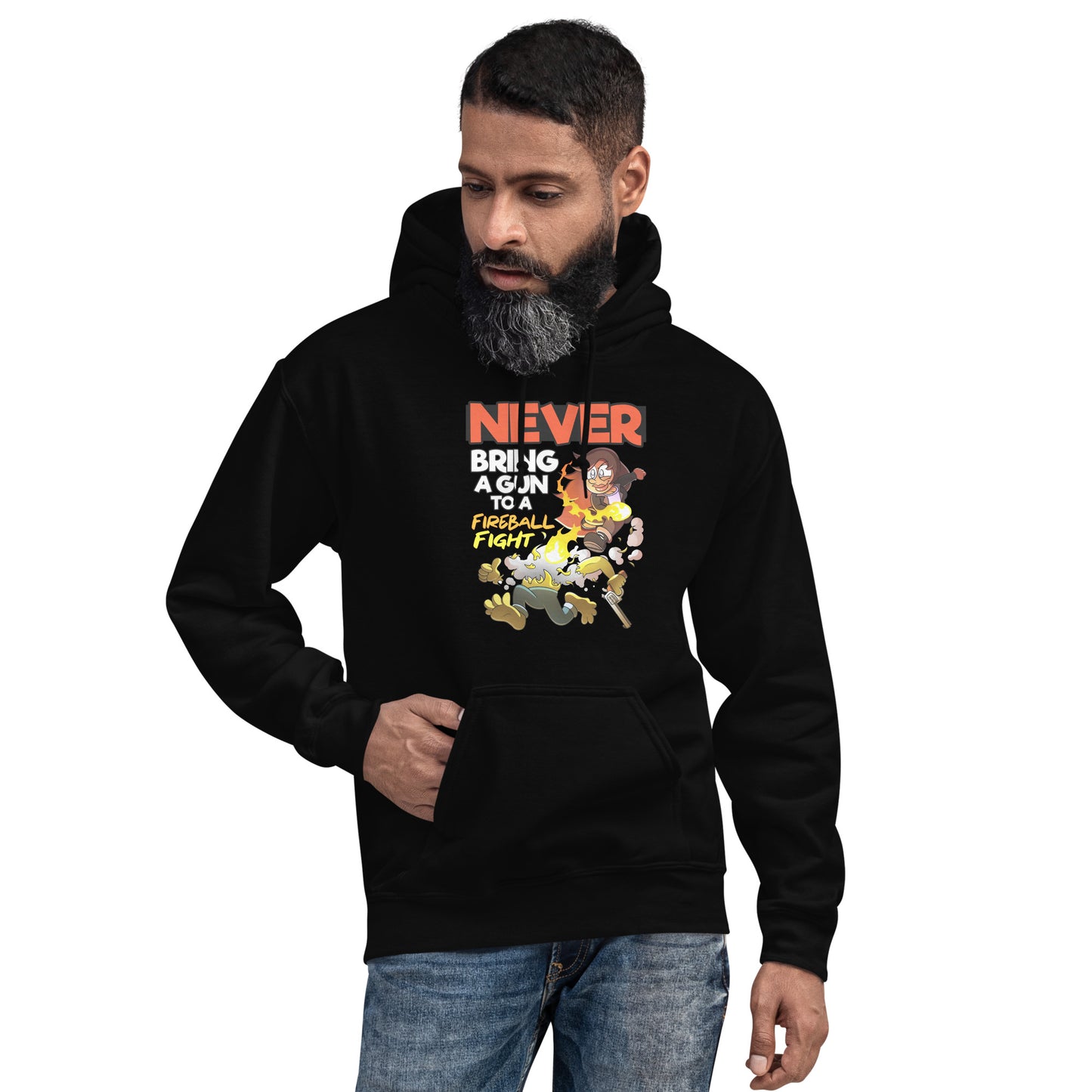 Never bring a gun to a fireball fight | The New York GM Unisex Hoodie