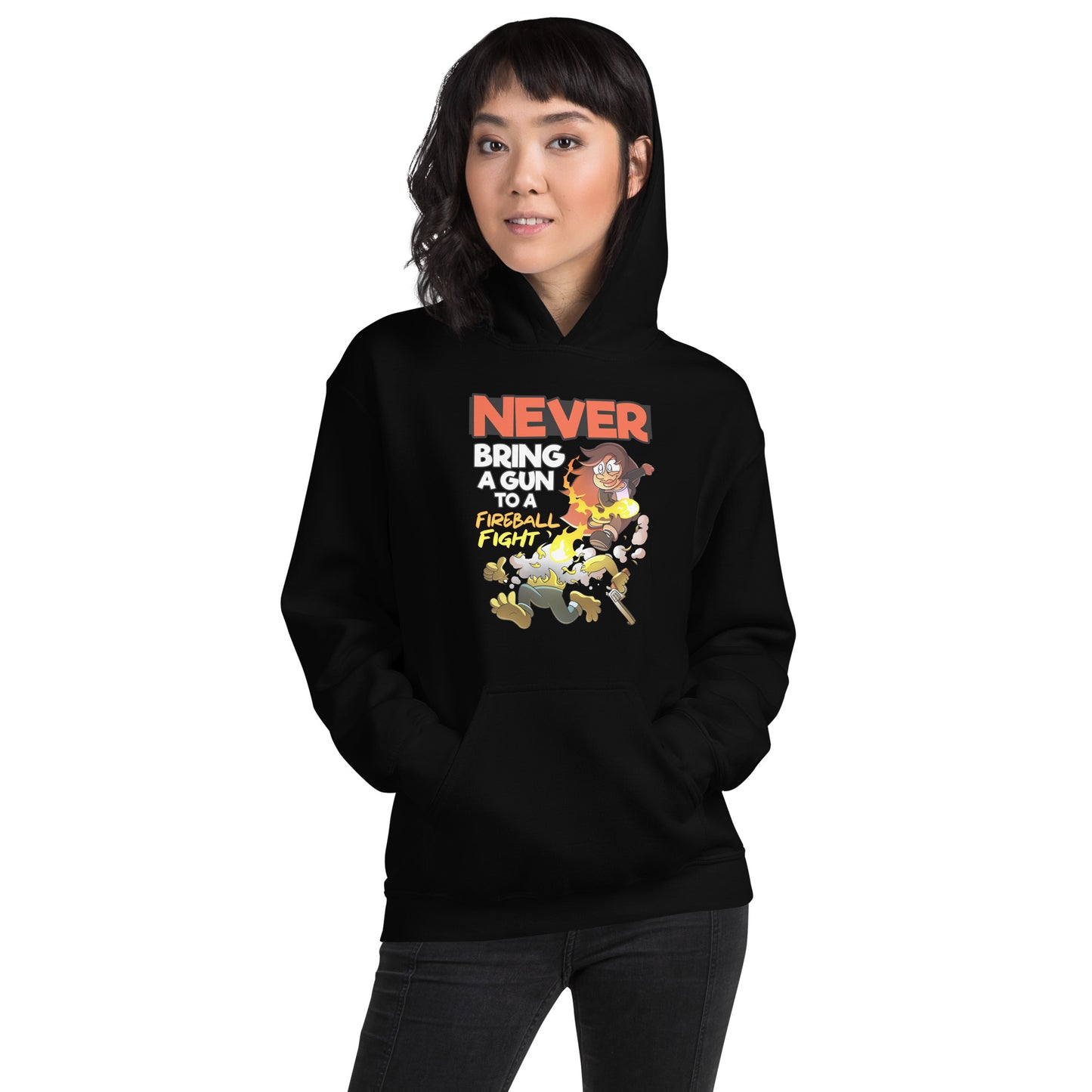 Never bring a gun to a fireball fight | The New York GM Unisex Hoodie