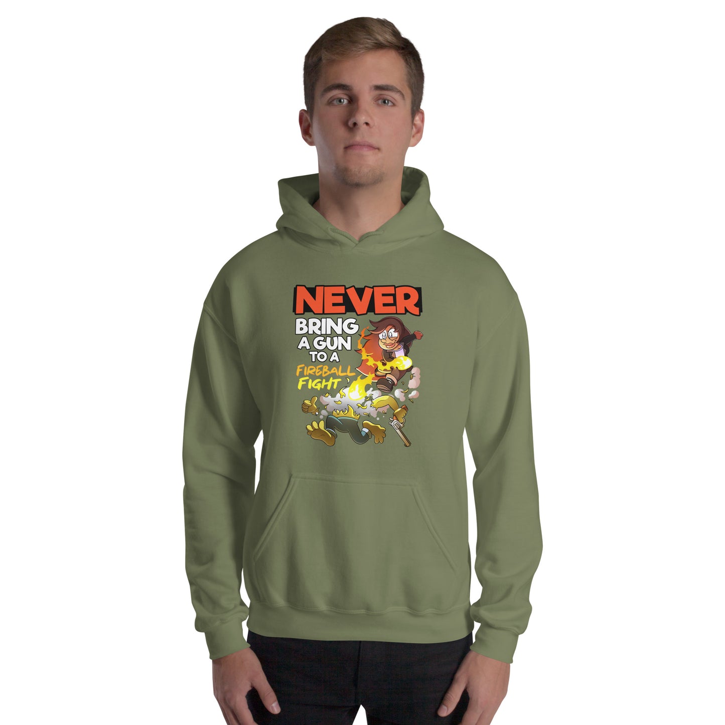 Never bring a gun to a fireball fight | The New York GM Unisex Hoodie