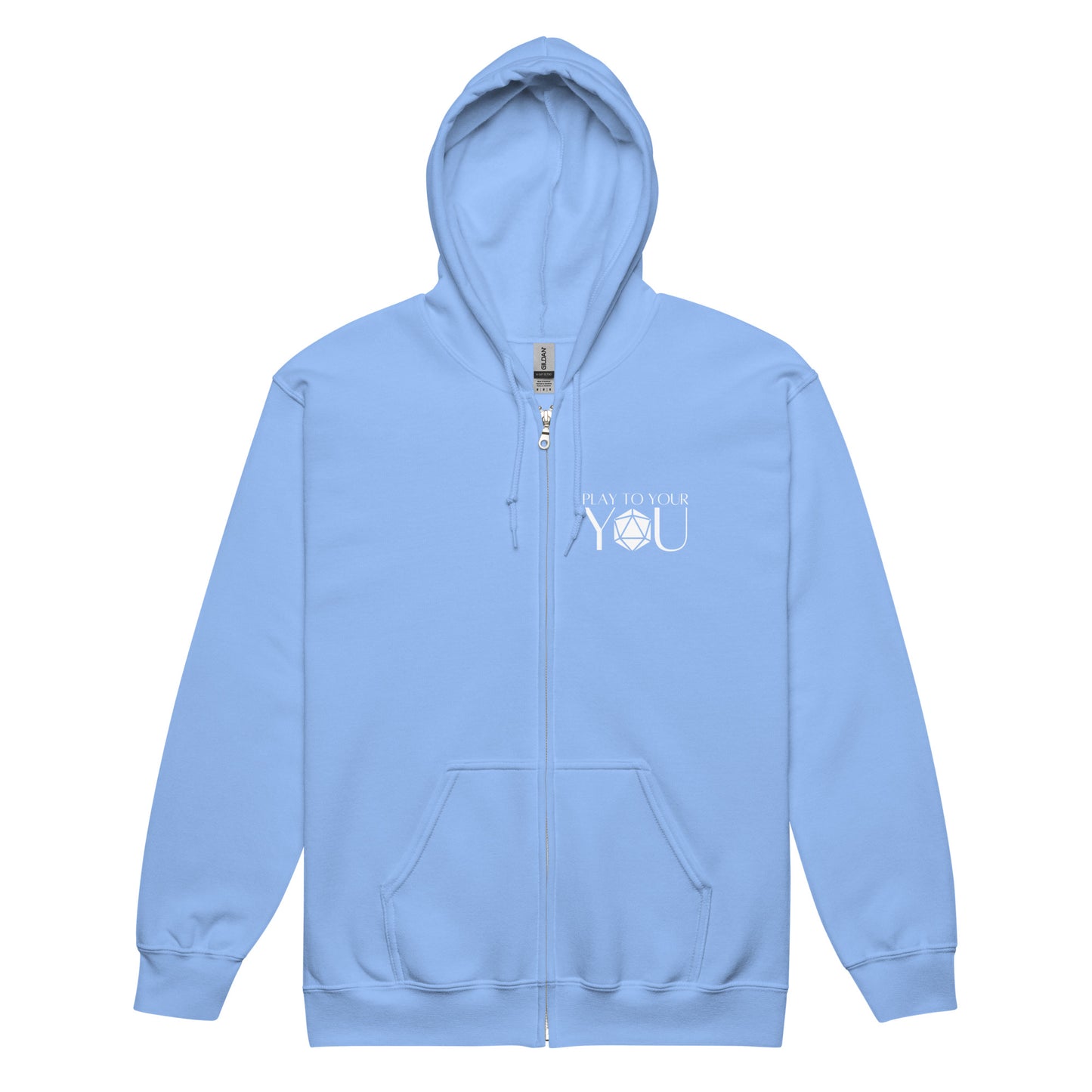 Play to Your You Unisex heavy blend zip hoodie - Roll for Focus