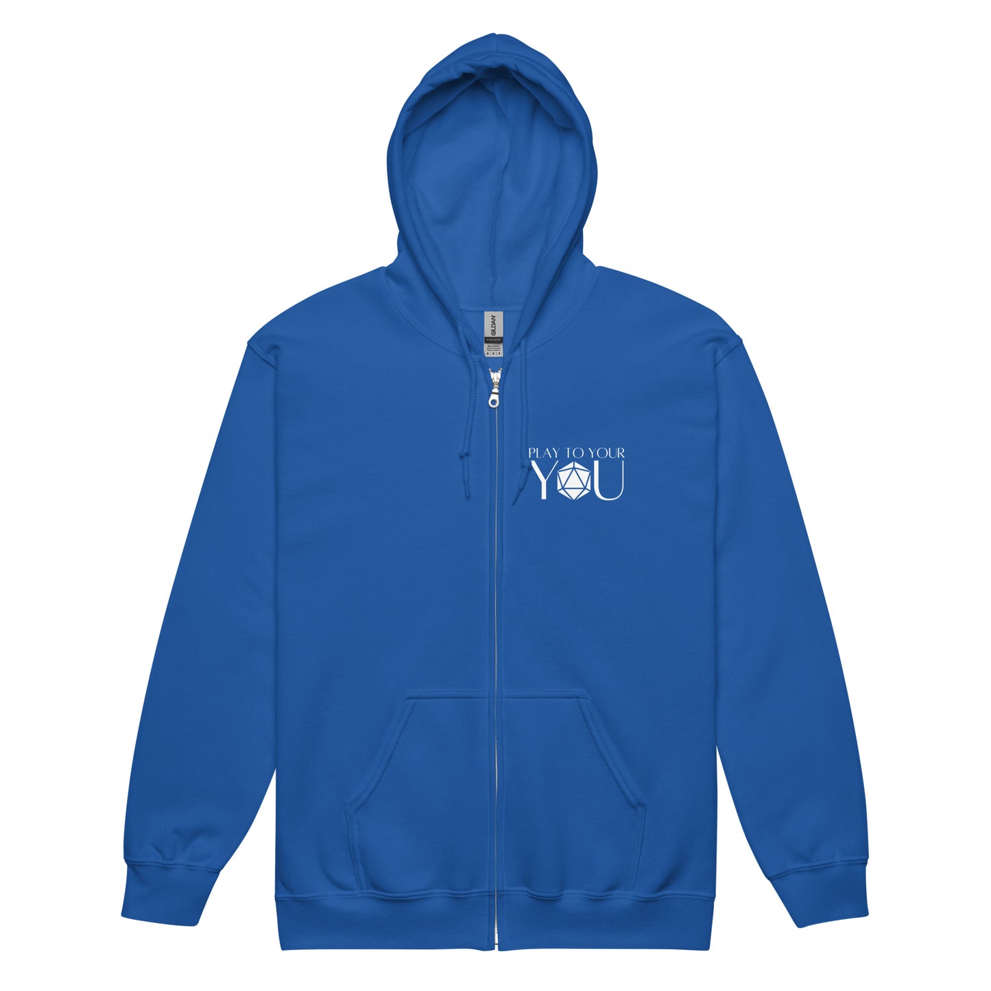 Play to Your You Unisex heavy blend zip hoodie - Roll for Focus