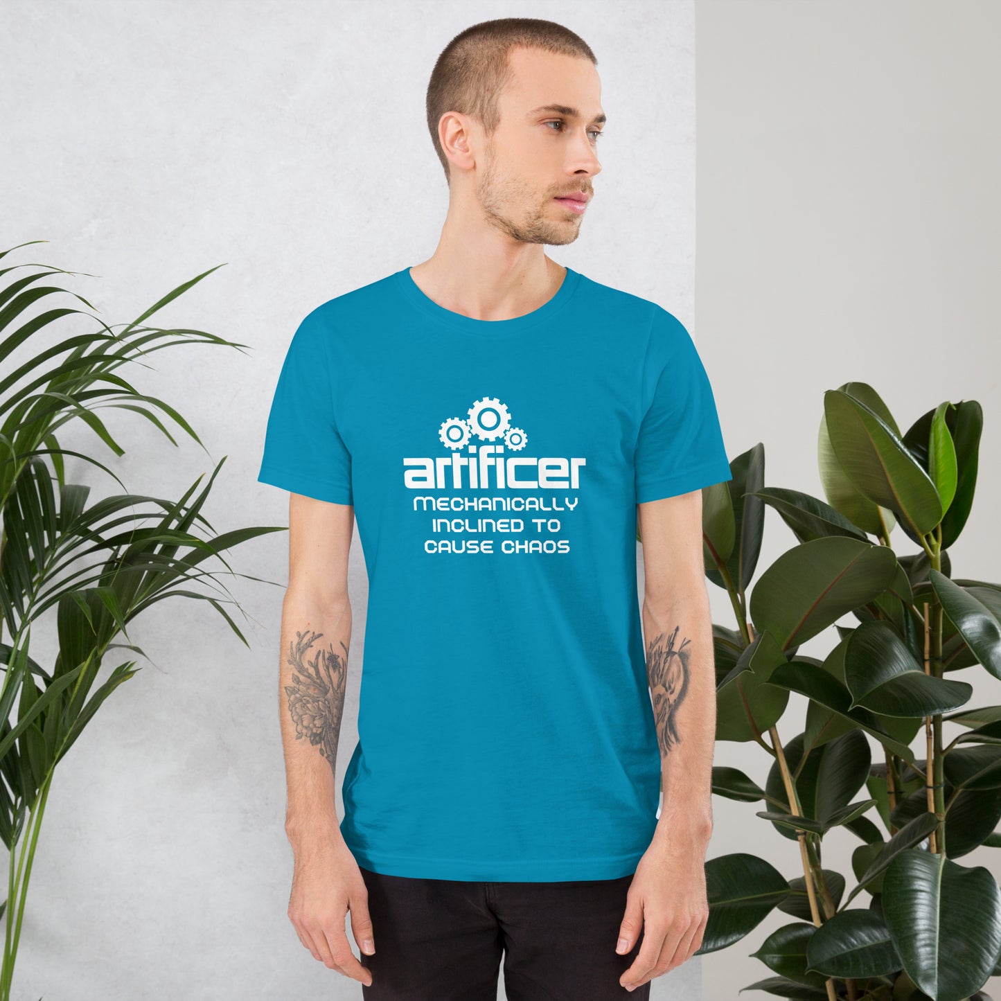 Mechanically inclined to cause chaos - Artificer D&D Unisex t-shirt