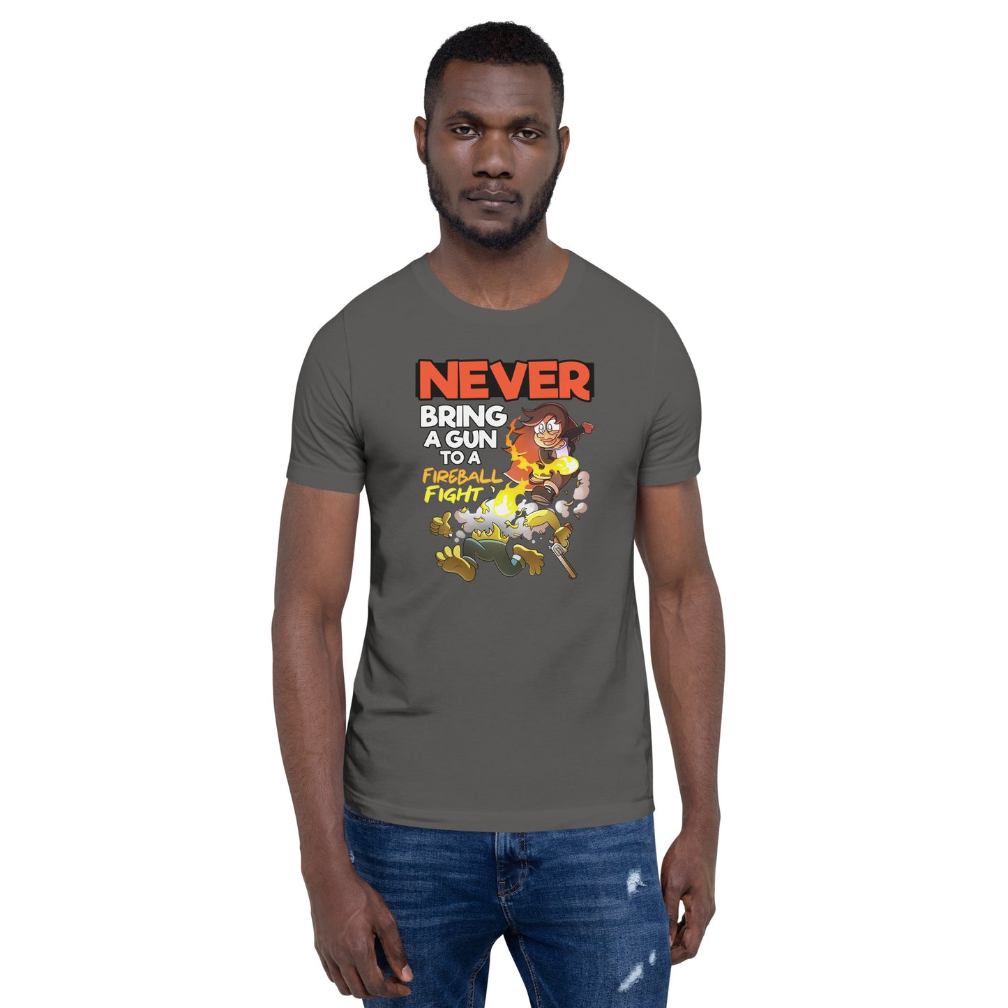 Never bring a gun to a fireball fight | The New York GM Unisex t-shirt