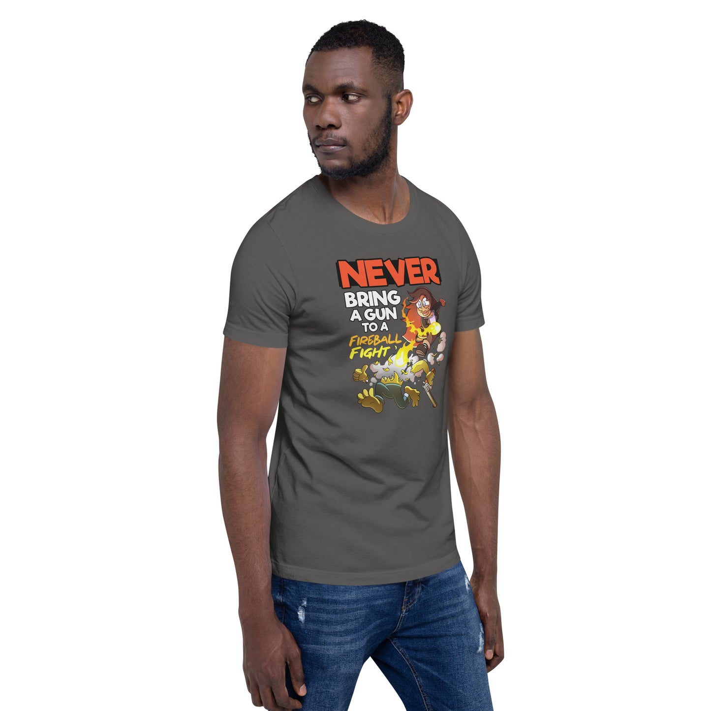 Never bring a gun to a fireball fight | The New York GM Unisex t-shirt