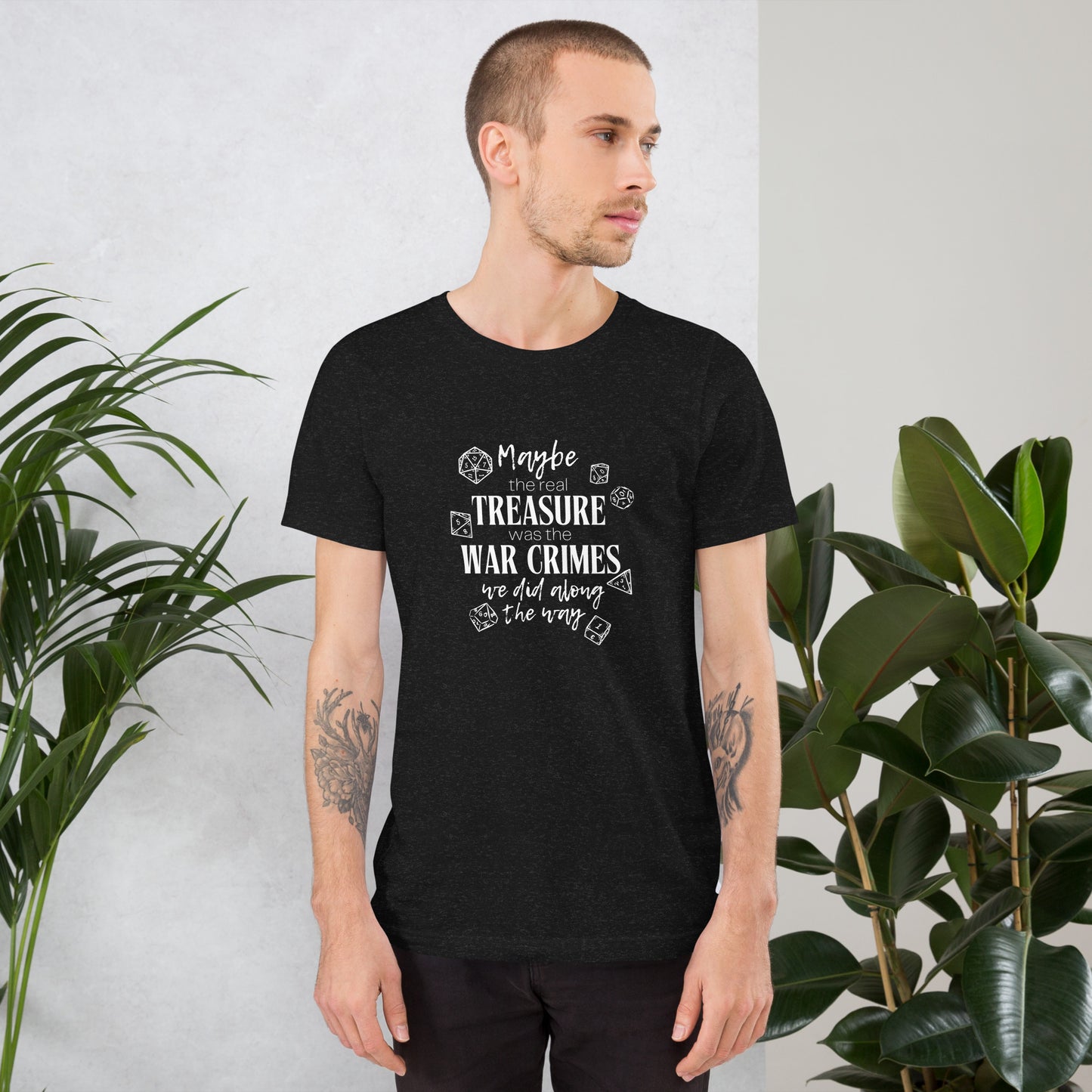 Maybe the real treasure - War Crimes D&D Unisex t-shirt