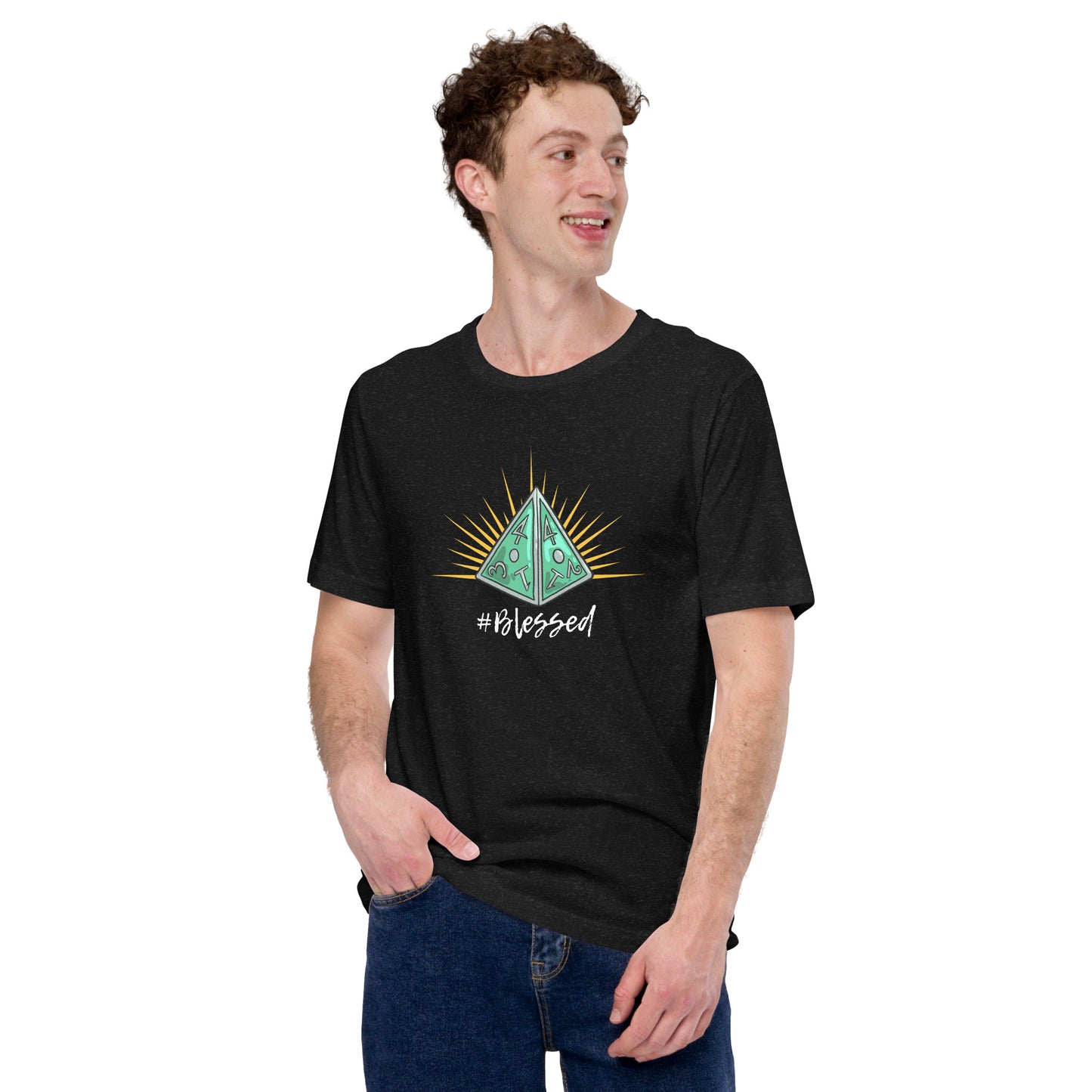 #Blessed D4 D&D Unisex t-shirt