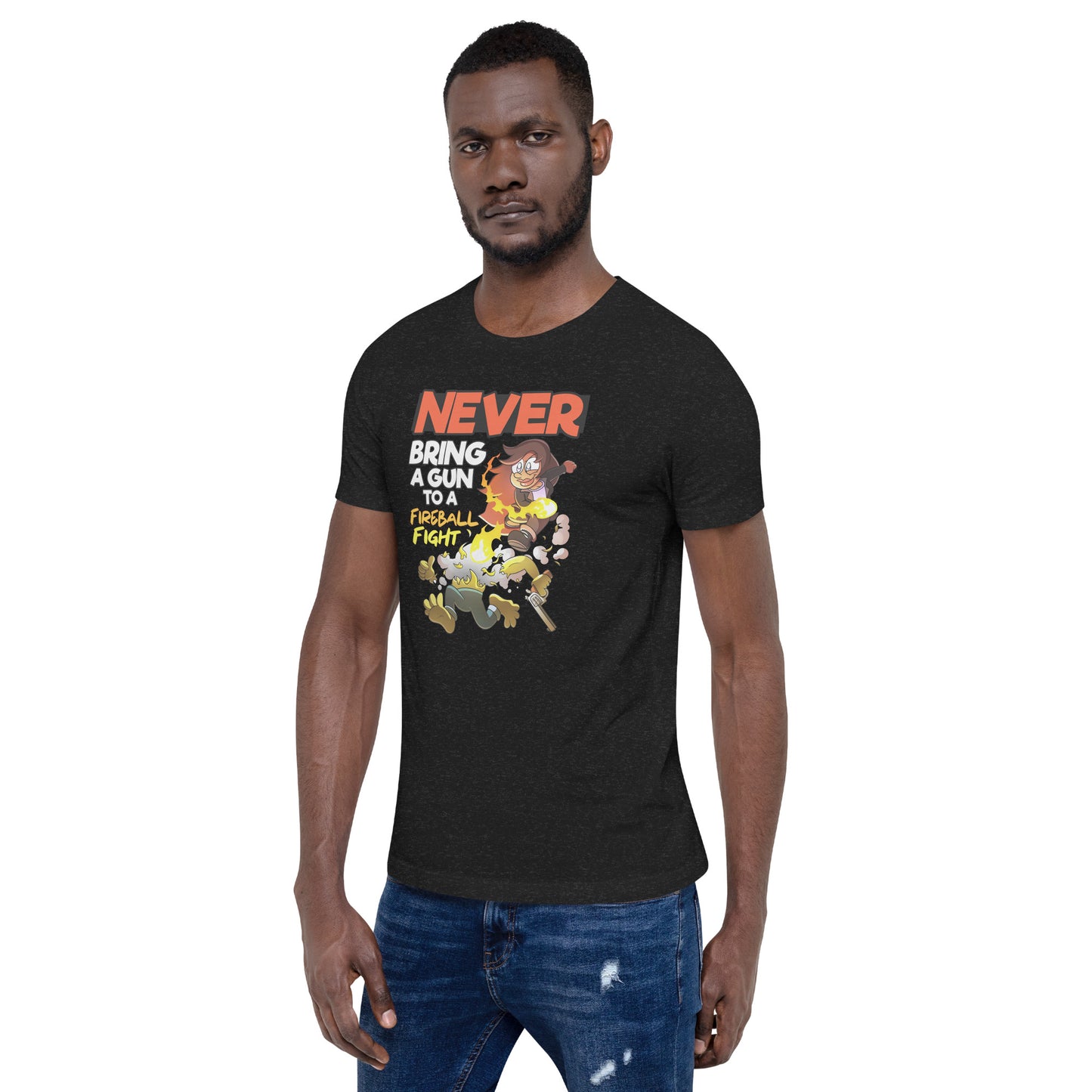 Never bring a gun to a fireball fight | The New York GM Unisex t-shirt