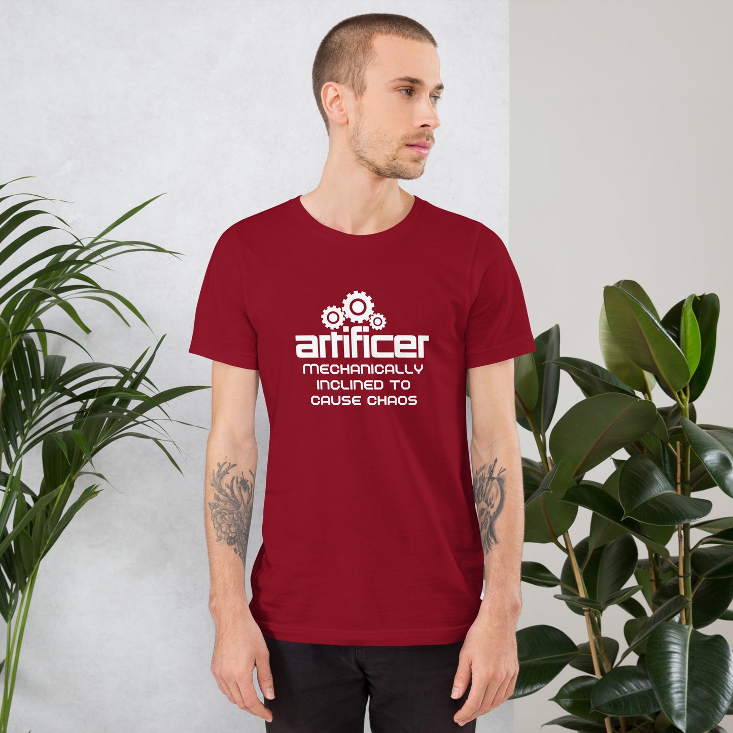 Mechanically inclined to cause chaos - Artificer D&D Unisex t-shirt