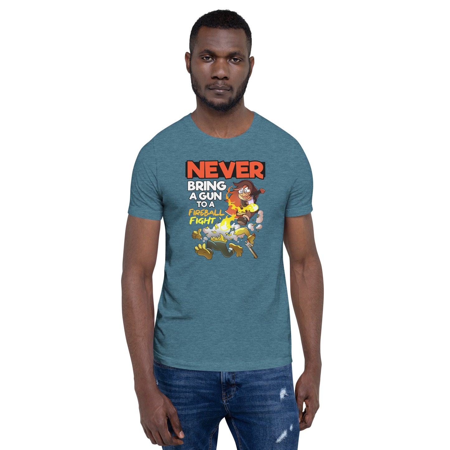 Never bring a gun to a fireball fight | The New York GM Unisex t-shirt