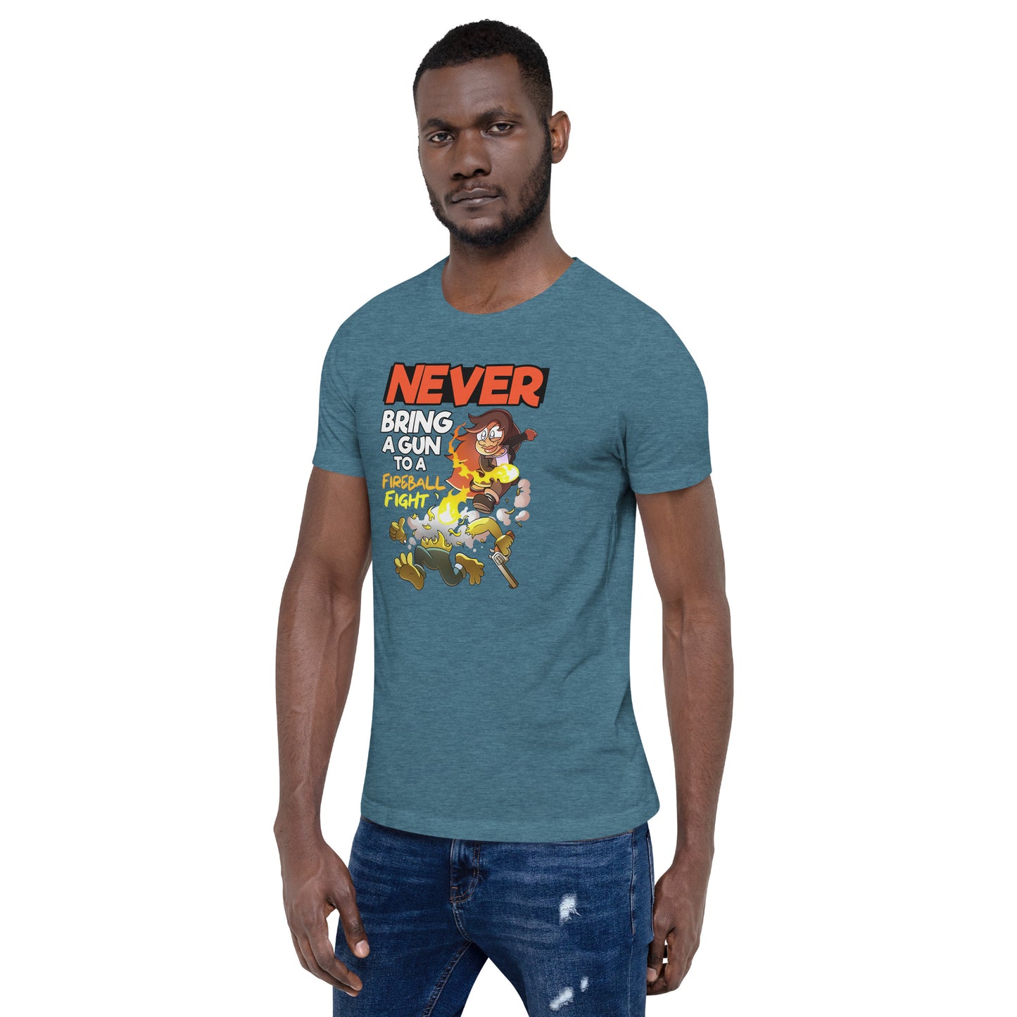 Never bring a gun to a fireball fight | The New York GM Unisex t-shirt