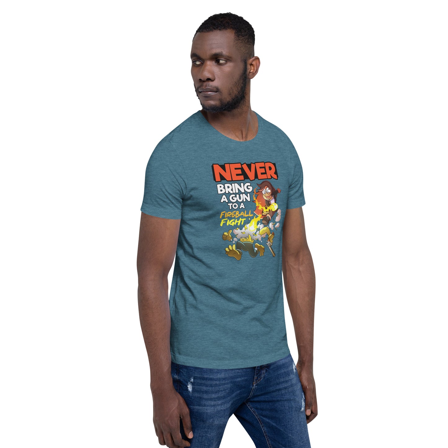 Never bring a gun to a fireball fight | The New York GM Unisex t-shirt