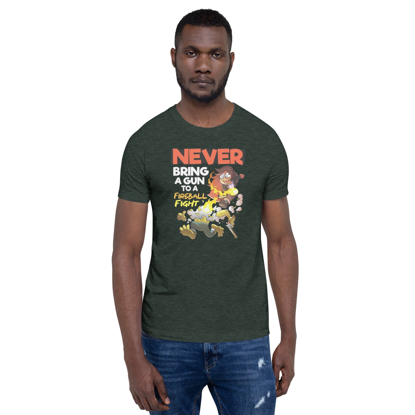 Never bring a gun to a fireball fight | The New York GM Unisex t-shirt