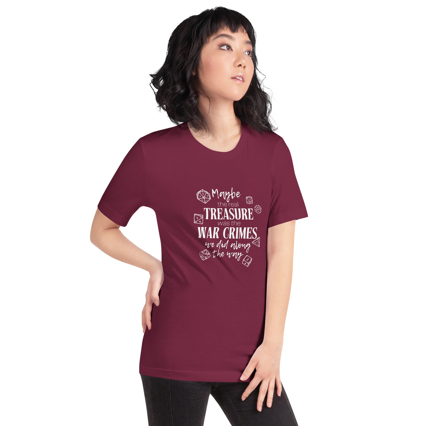 Maybe the real treasure - War Crimes D&D Unisex t-shirt